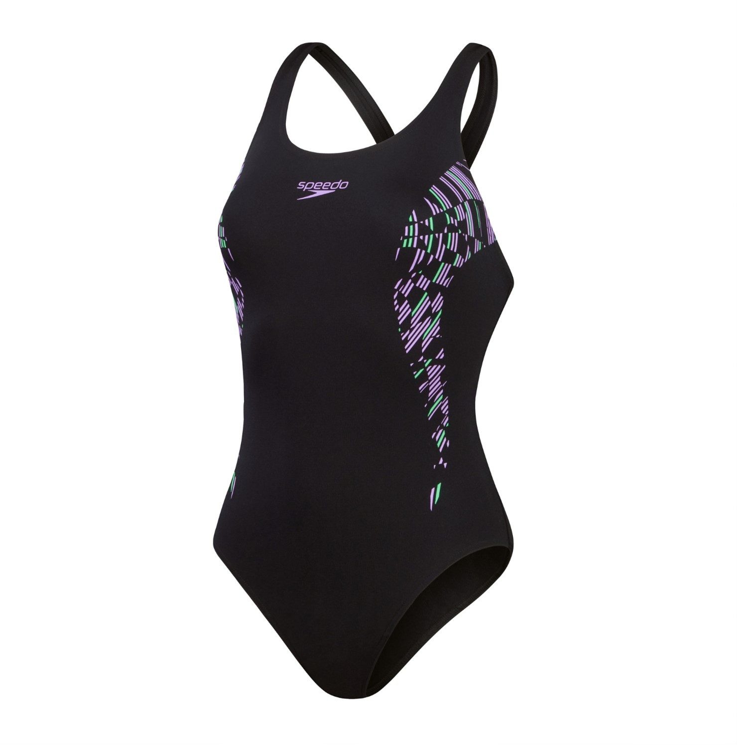 Speedo Badeanzug Placement Muscleback Badeanzug Damen schnelltrocknend, chlorbeständig