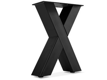 Moebel-Eins Sitzbank, 1 PAAR X-Beine für Bank, 46x40 cm, Material Stahl, schwarz
