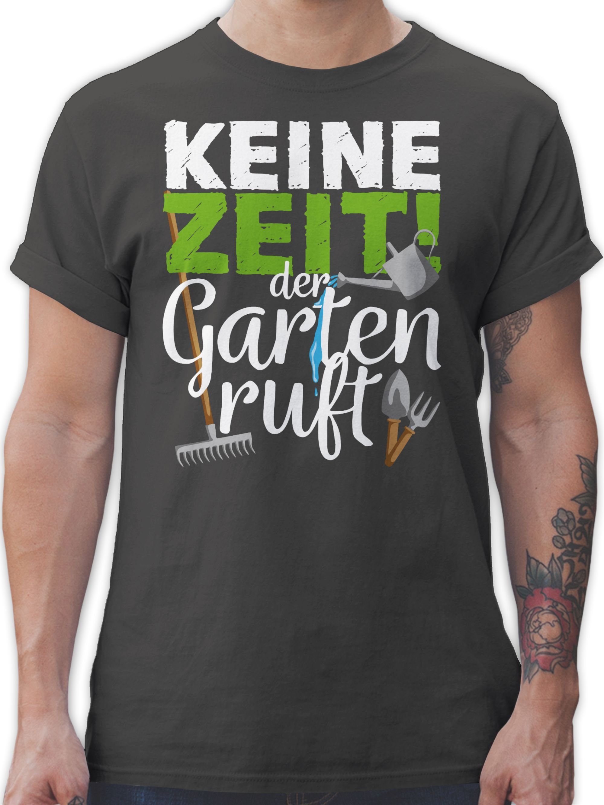 Gartengeräte Zeit - Garten 3 weiß Hobby Shirtracer Outfit T-Shirt der Keine Dunkelgrau - ruft