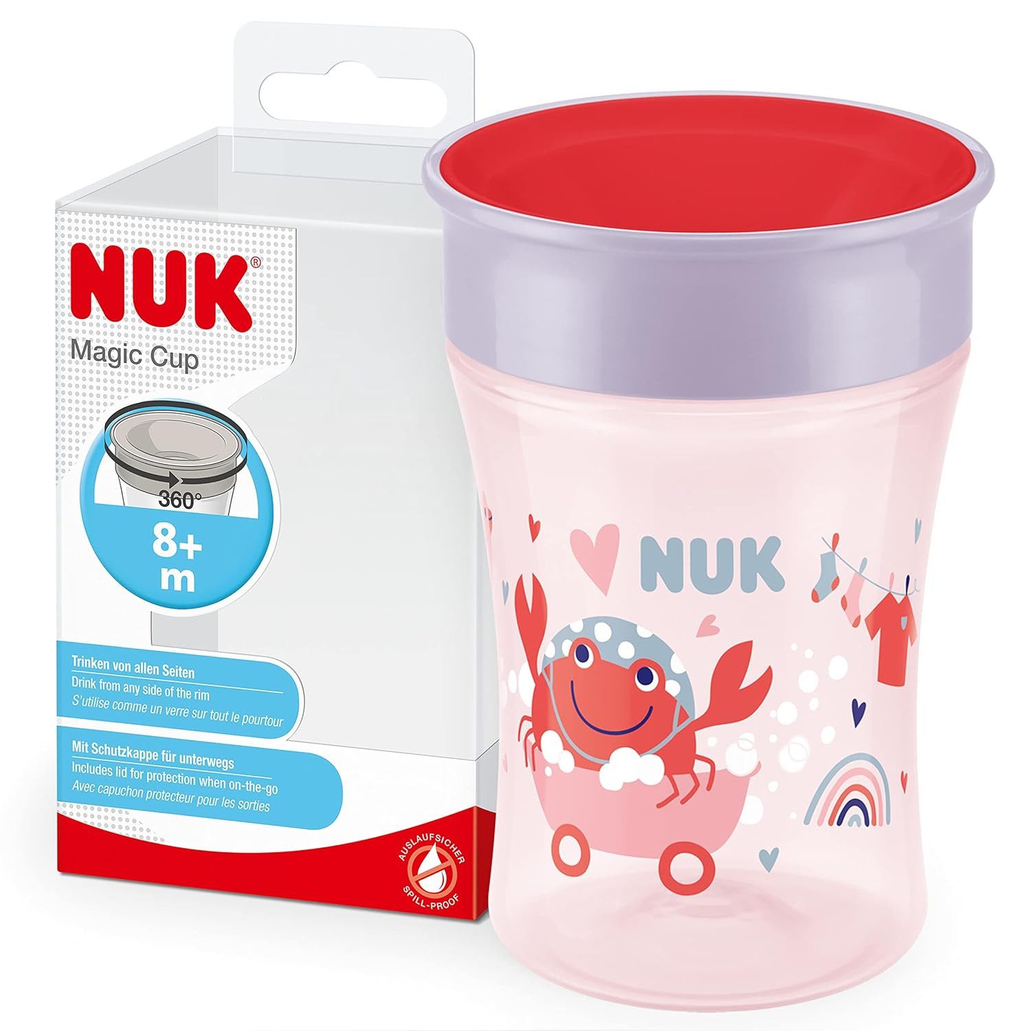 NUK Trinkflasche NUK Magic Cup, 230ml, rot