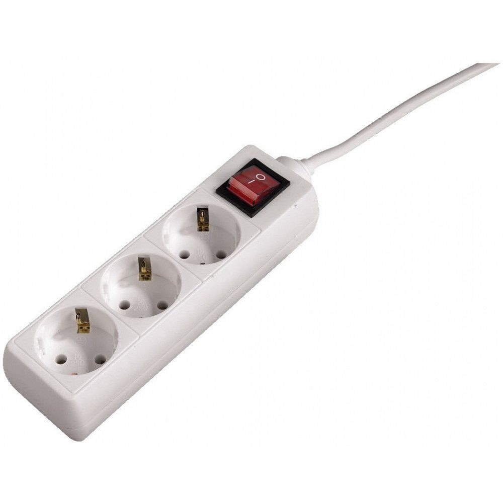 Hama Hama 3fach Steckdosenleiste mit Schalter Mehrfachsteckdose (3-fach Steckdosenanschluss, beleuchtet, 2-polig, Kabellänge 1.4 m), Beleuchteter Ein-/Ausschalter