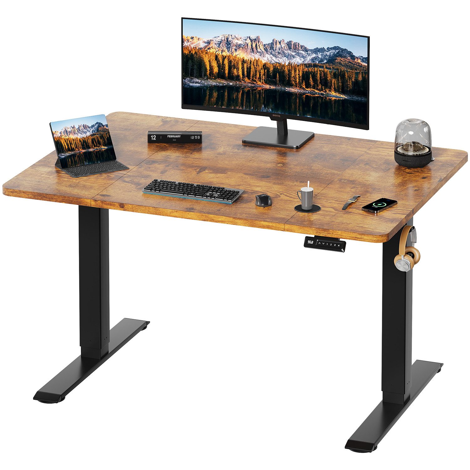 HOMALL Schreibtisch Höhenverstellbar elektrischer Memory-Funktion 100/120/1 günstig online kaufen