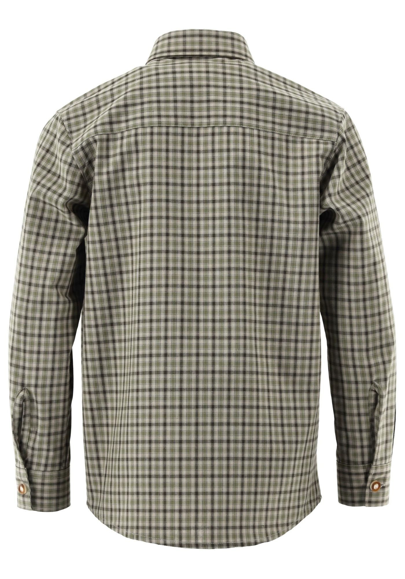 OS Trachten Trachtenhemd Skimli Langarm Jungen Hemd mit Hirsch-Stickerei auf der Brusttasche