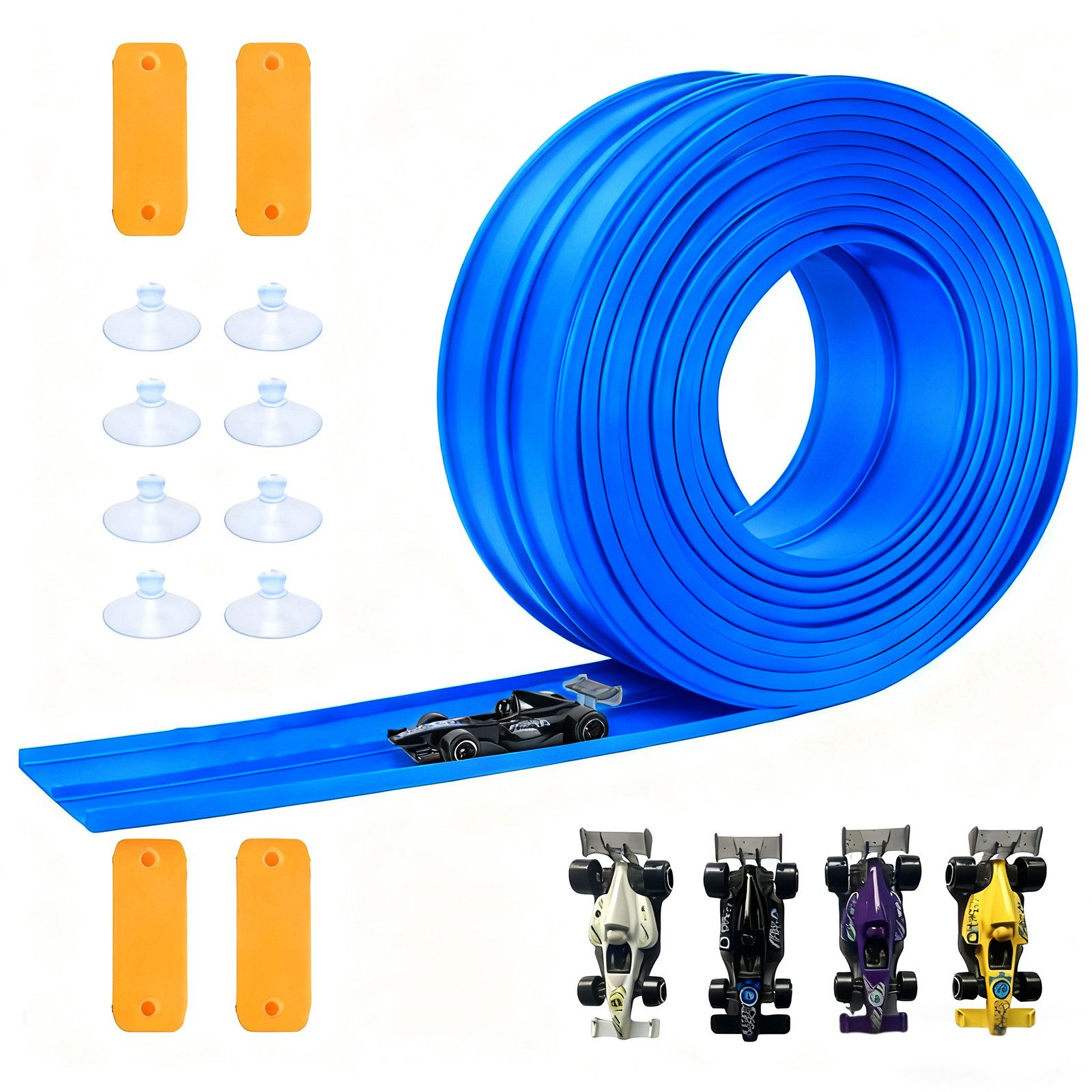 HAUSS SPOLE Autorennbahn DIY Rennbahn 5m Autorennbahn Weiches Silikon Lerns günstig online kaufen
