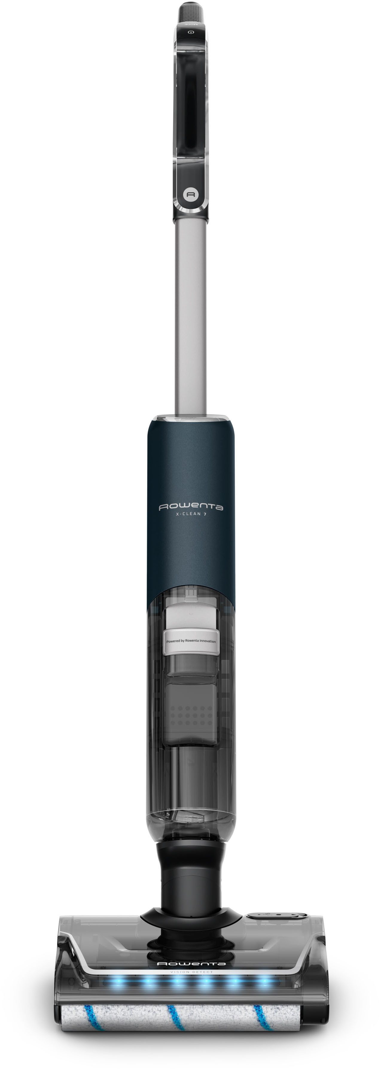 Rowenta Nass-Trocken-Sauger X-Clean 7, Saugen und Wischen, LED-Display, 180° abflachbares Design, 250 W, beutellos, selbstreinigend, selbstfahrendes Walzensystem, für Hartböden, GZ5735