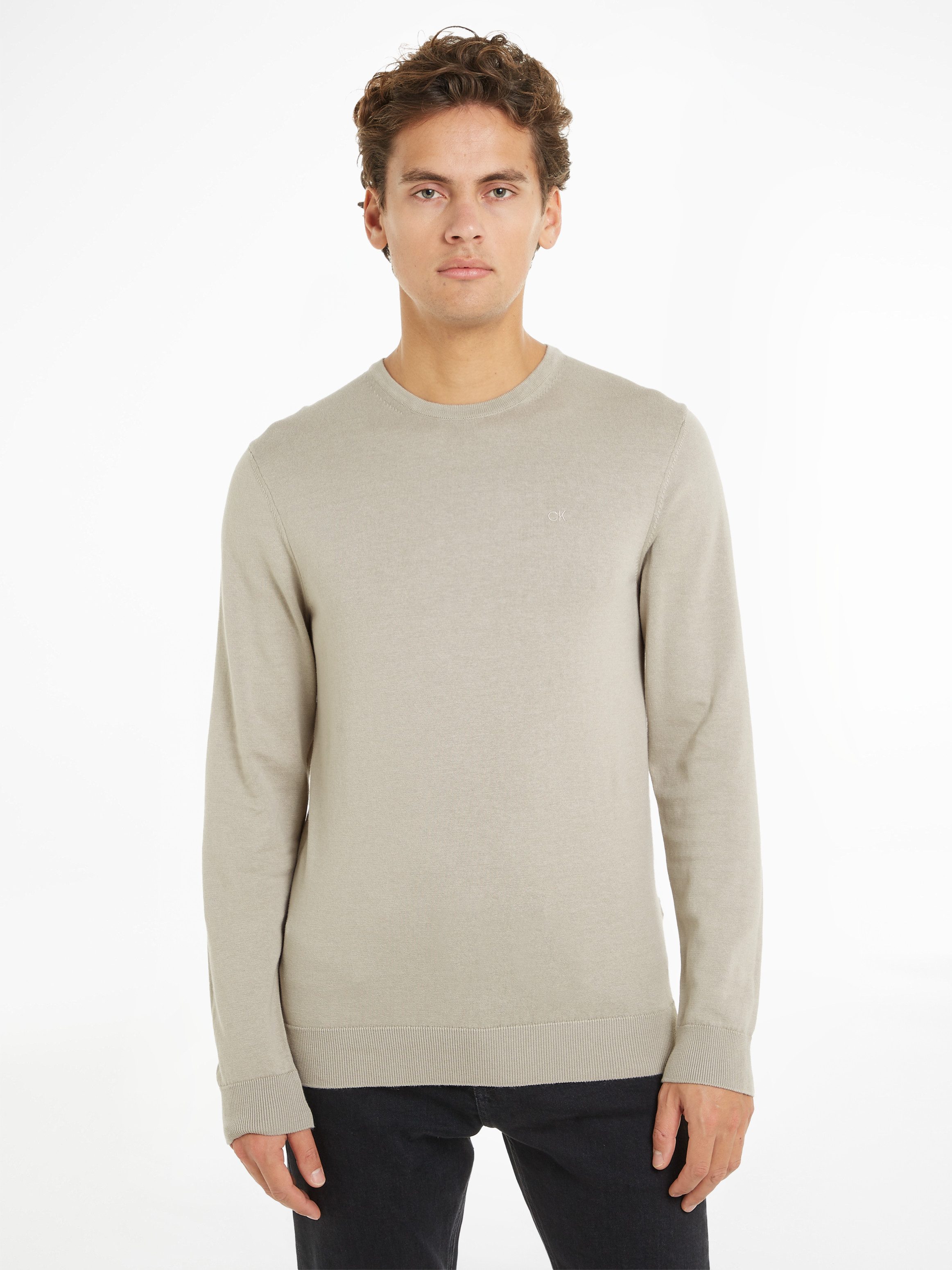 Calvin Klein Rundhalspullover COTTON SILK BLEND günstig online kaufen