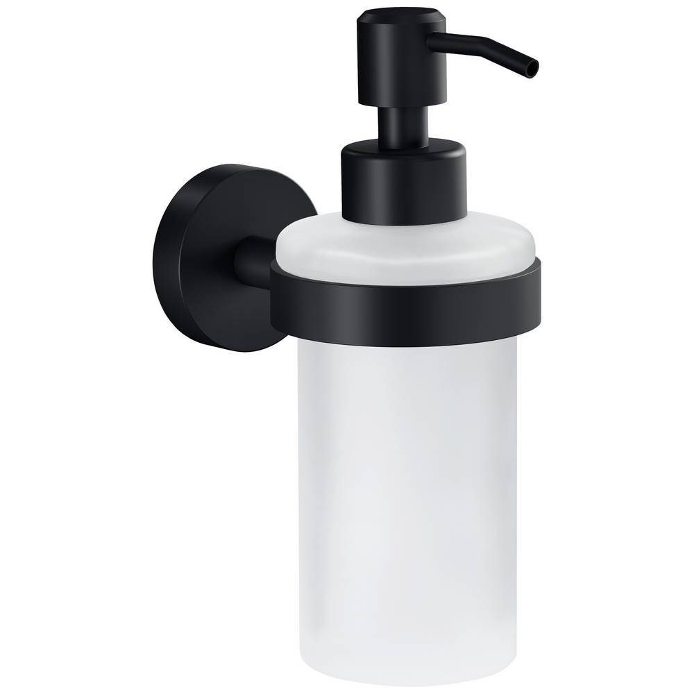 tesa Seifenspender ® Seifenspender, matPumpspender aus satiniertem Glas, 200 ml
