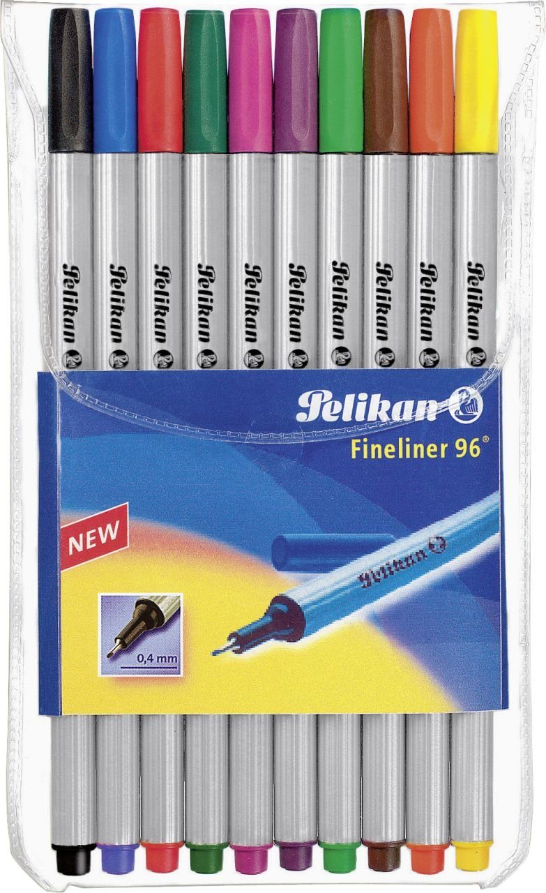 Pelikan Collegeblock Pelikan Fineliner 96 sortiert im 10er-Etui