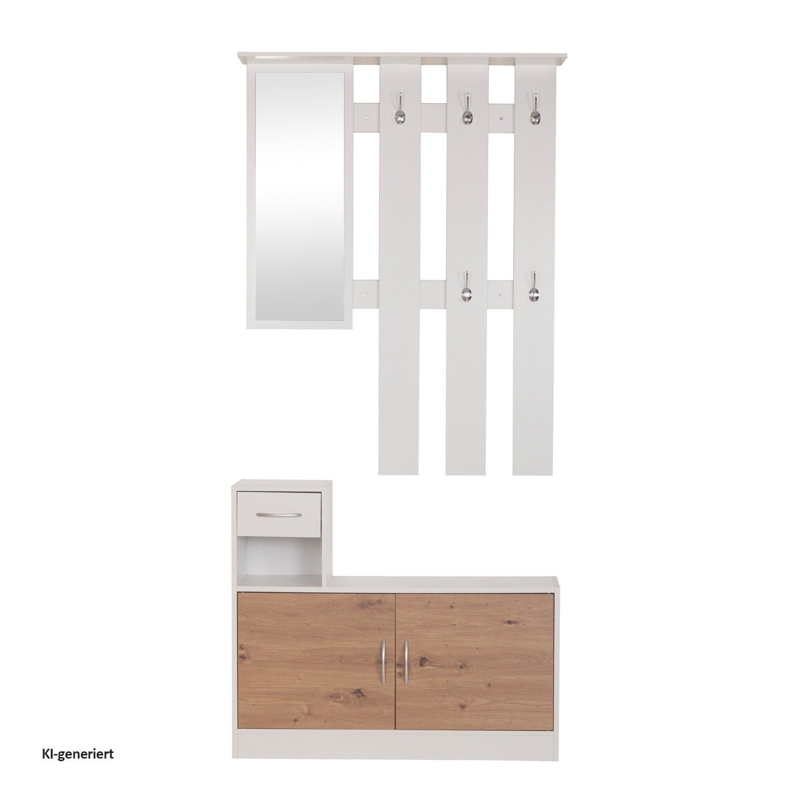 HTI-Living Garderoben-Set Garderoben-Set Dana mit Schuhschrank Weiß, (Set, 2-St)