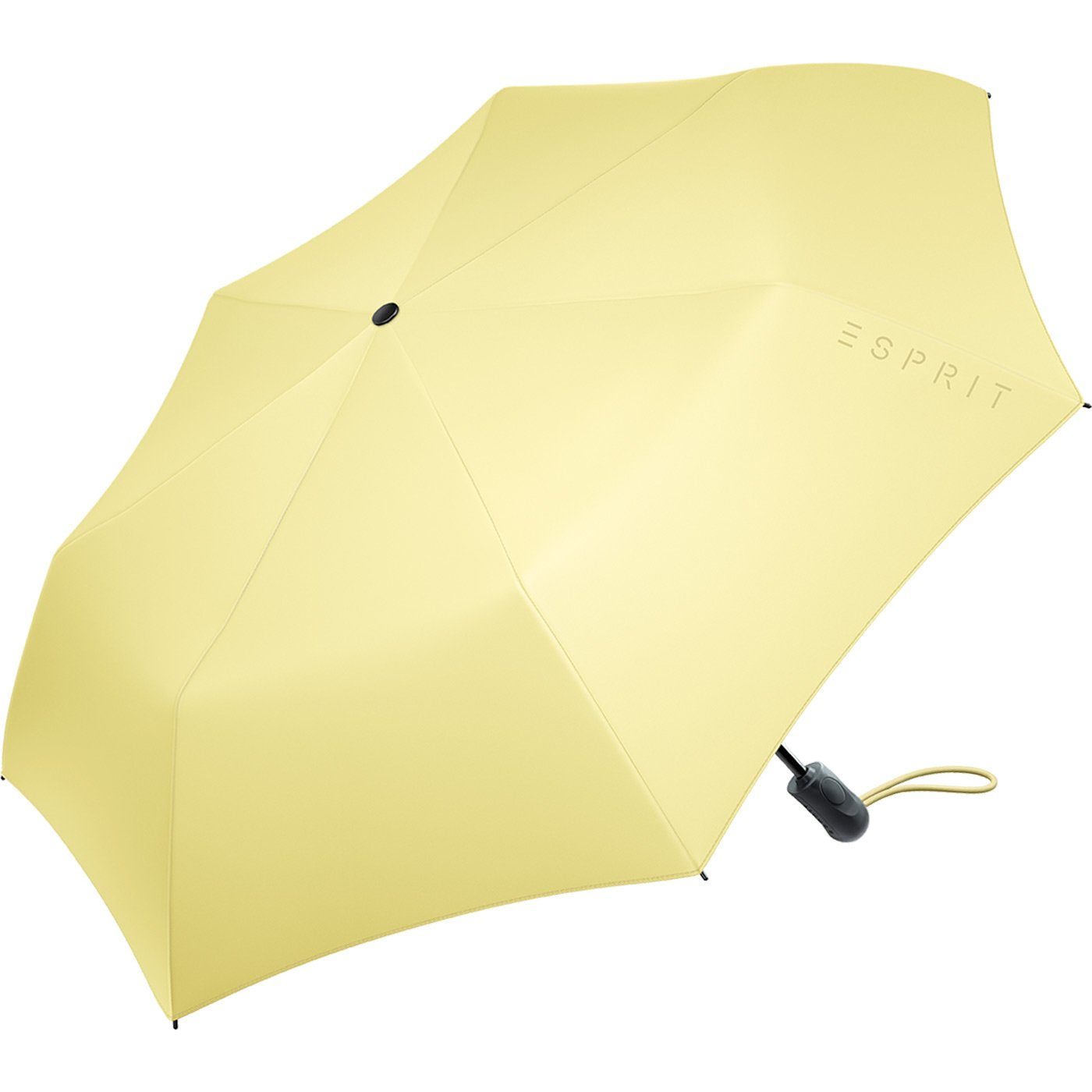 stabil gelb Light 2022, und Esprit praktisch, Taschenregenschirm den in FJ Auf-Zu Trendfarben neuen Automatik Damen Easymatic