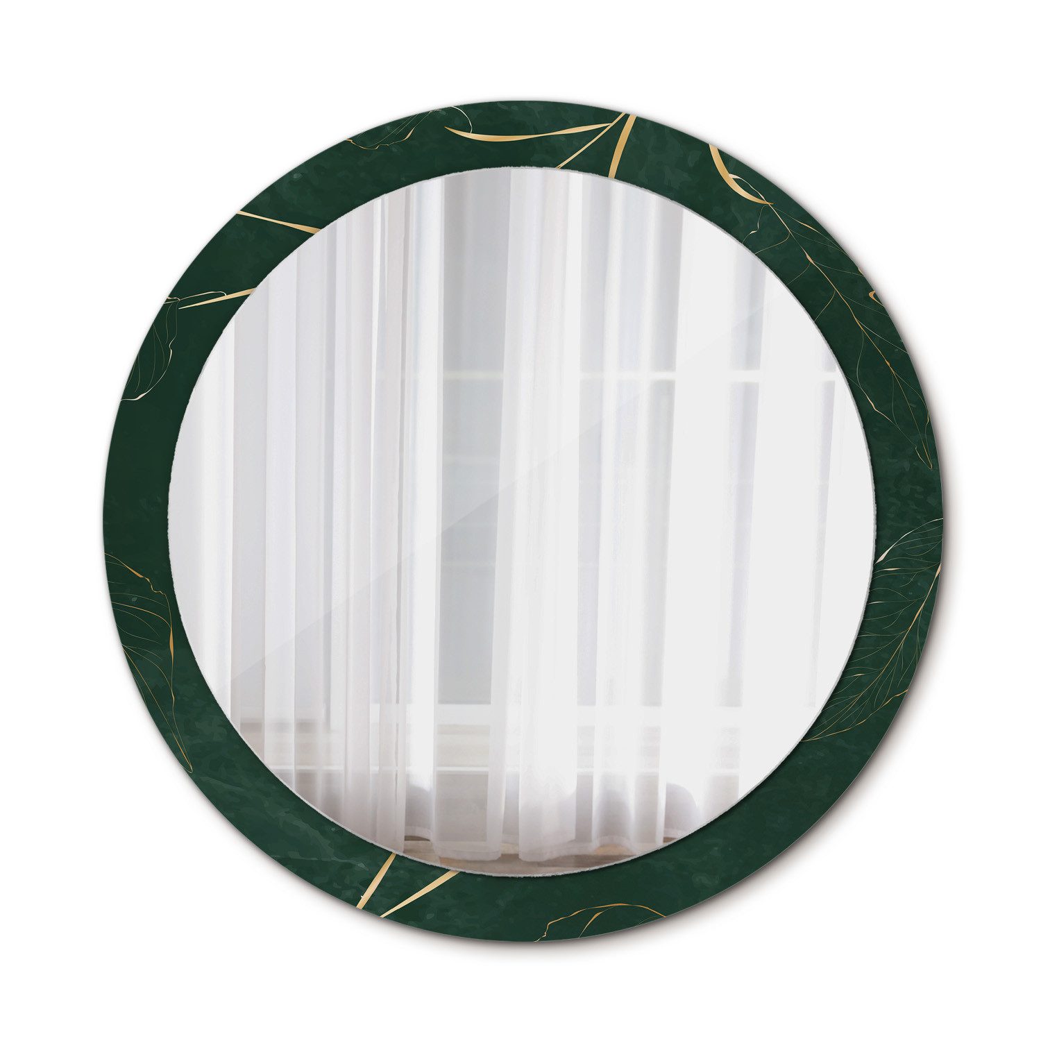 Kosmetikspiegel Dekospiegel Hängespiegel Wandspiegel Spiegel mit Aufdruck Rund: Ø90cm