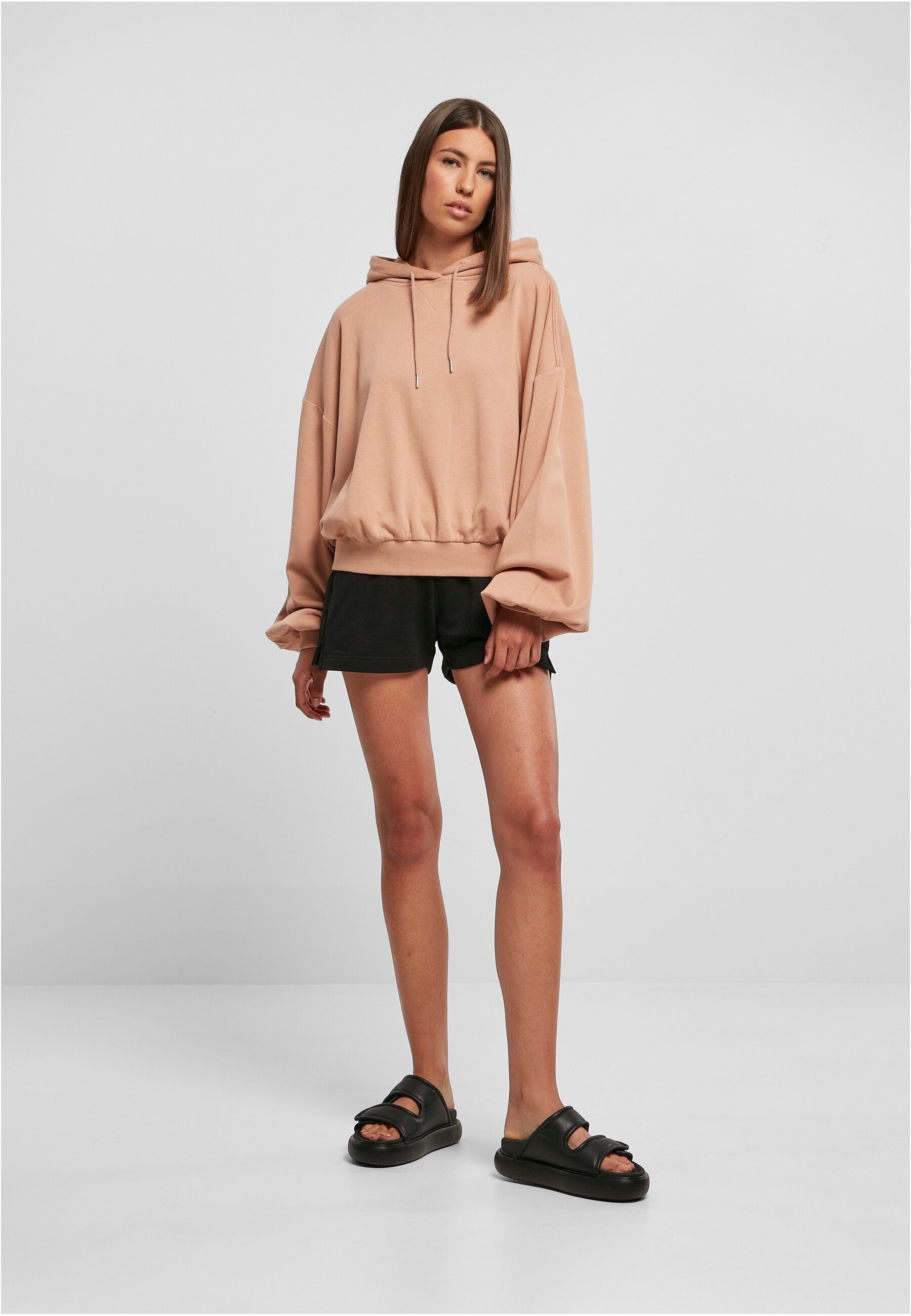 URBAN CLASSICS Kapuzenpullover Frauen Ladies (1-tlg) Hoody Oversized Organic amber Terry