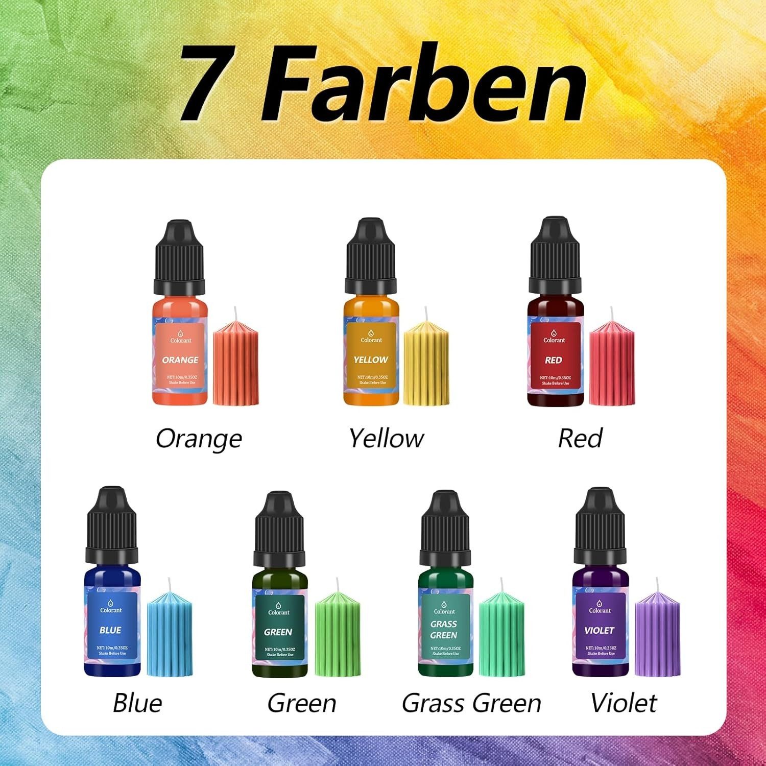 ALLAVA Bienenwachskerze Kerzenwachs Farbe 7 Farben günstig online kaufen