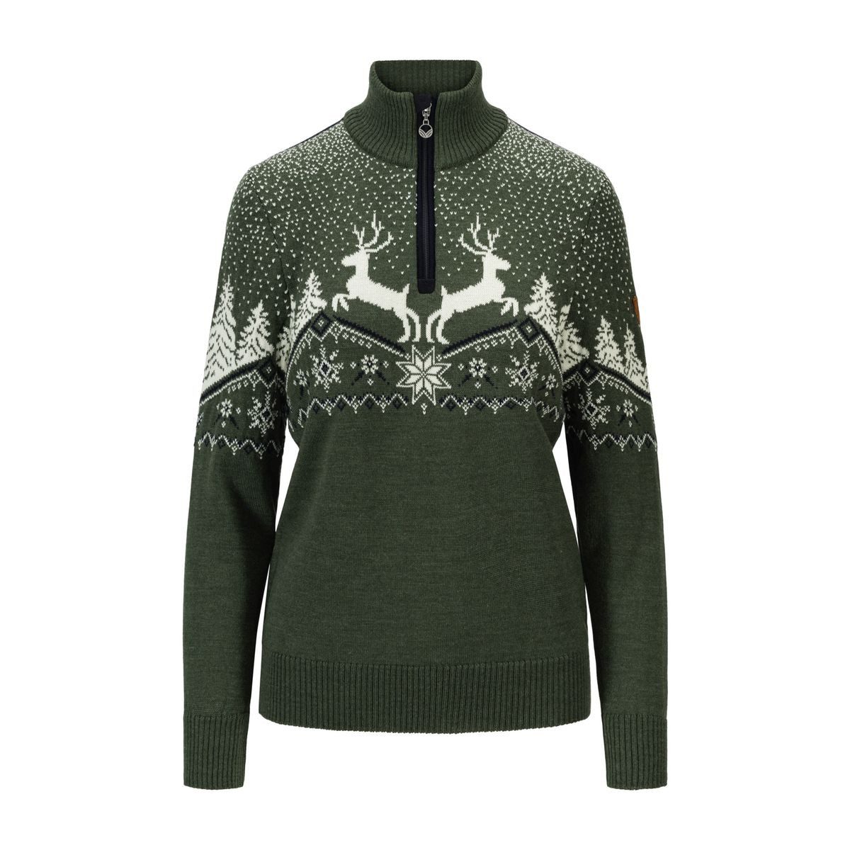 Dale of Norway Sweatshirt Dale Christmas Fem Sweater Weicher Merinowolle-Pullover mit norwegischen Weihnachtssymbolen