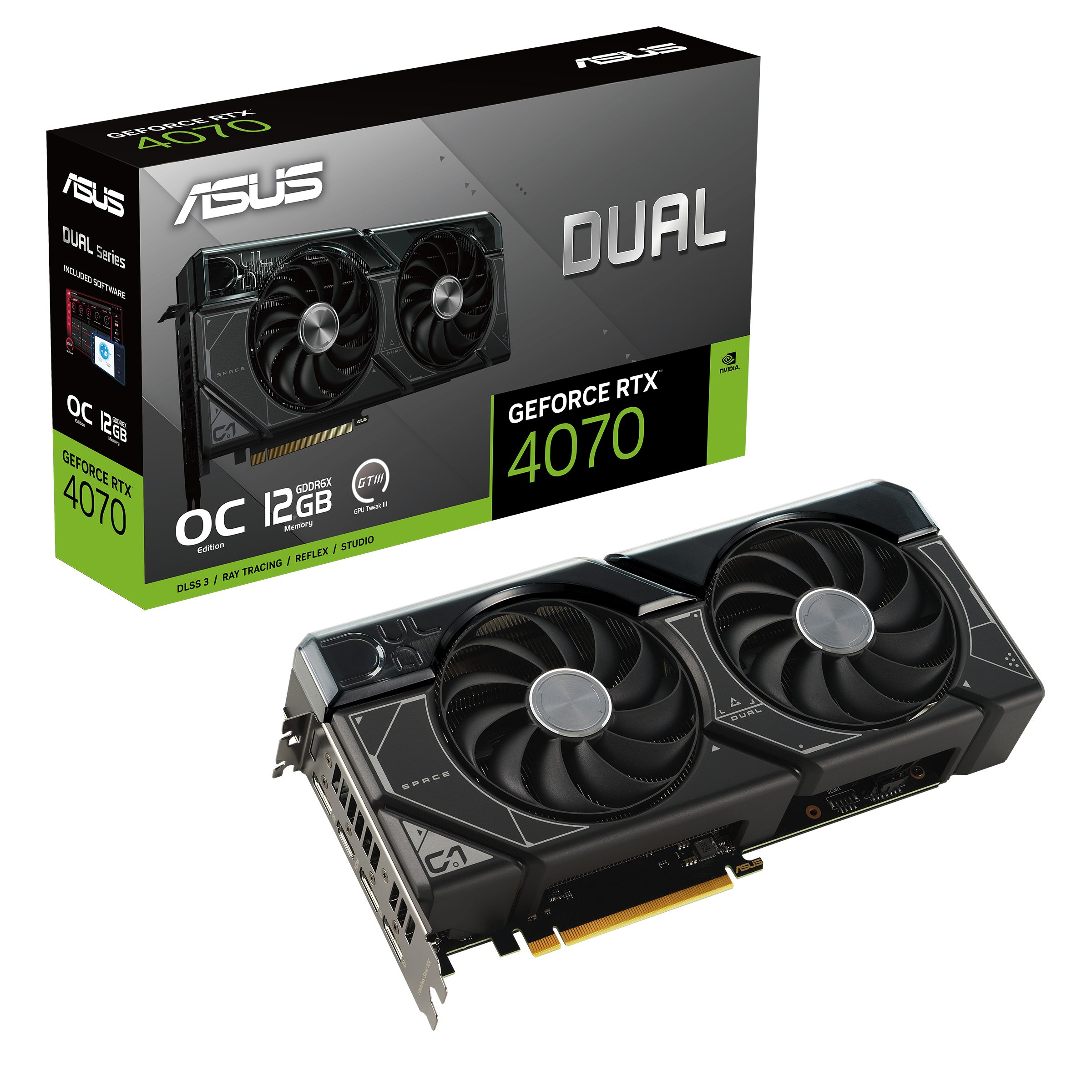 Asus DUAL-RTX4070-O12G Grafikkarte (12 GB, GDDR6X)