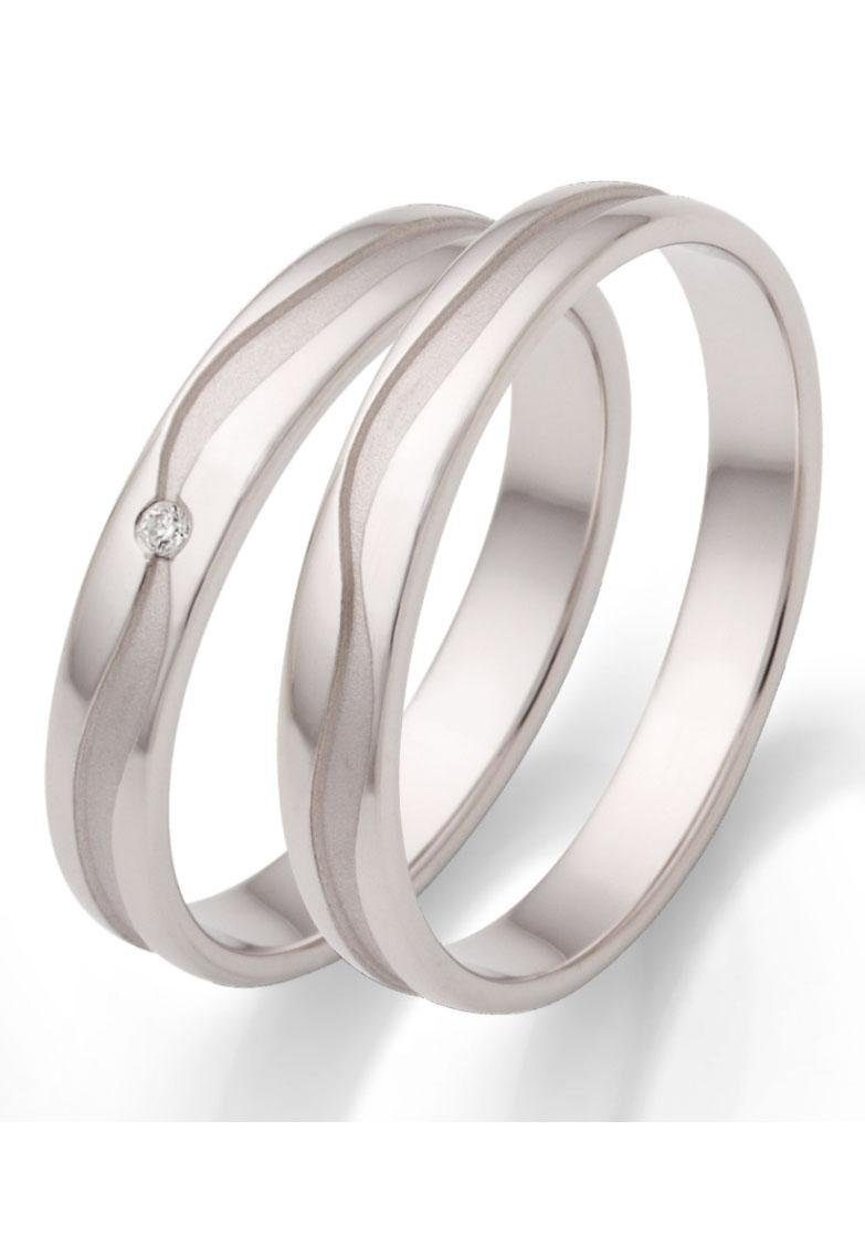 Firetti Trauring Schmuck Geschenk Hochzeit Ehering "LIEBE", wahlweise mit oder ohne Zirkonia (synth)