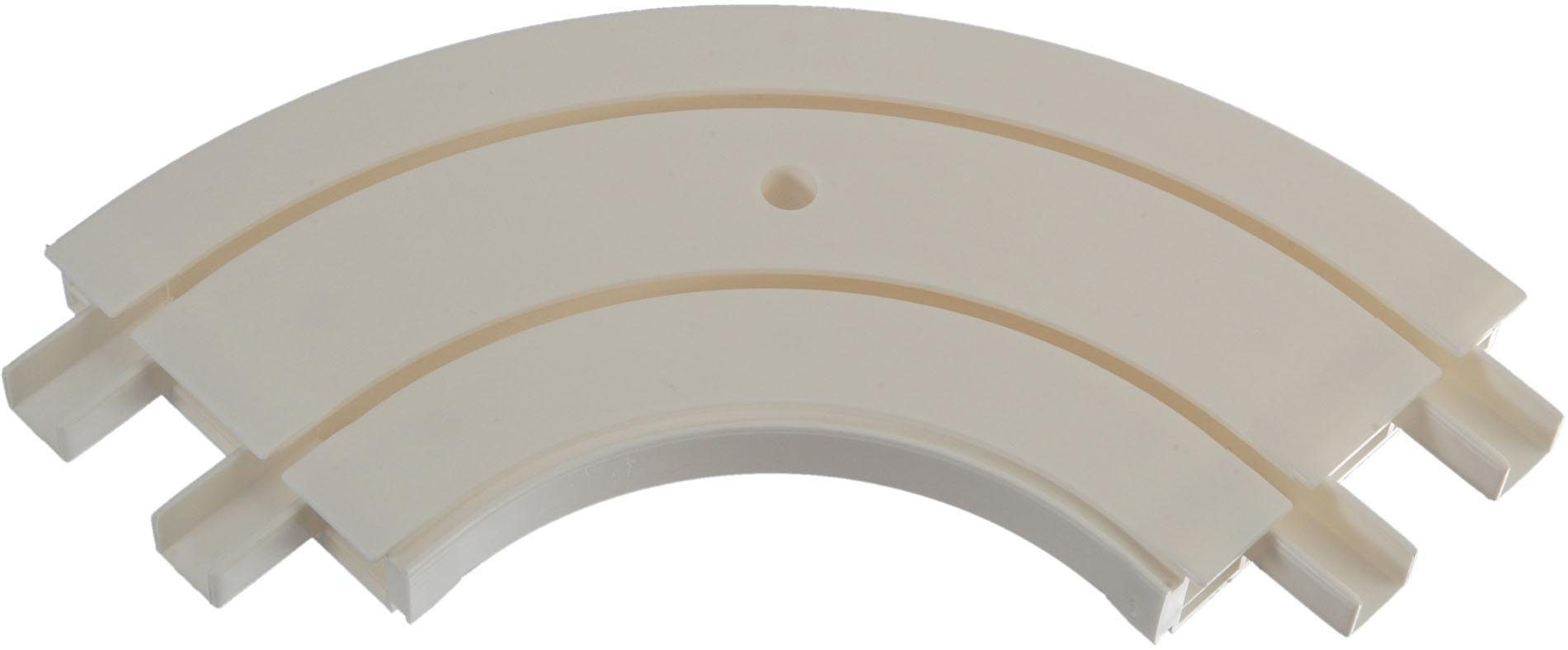 Liedeco Erker-Innenbogen, 2-läufig, Fixmaß, Kunststoff, weiß