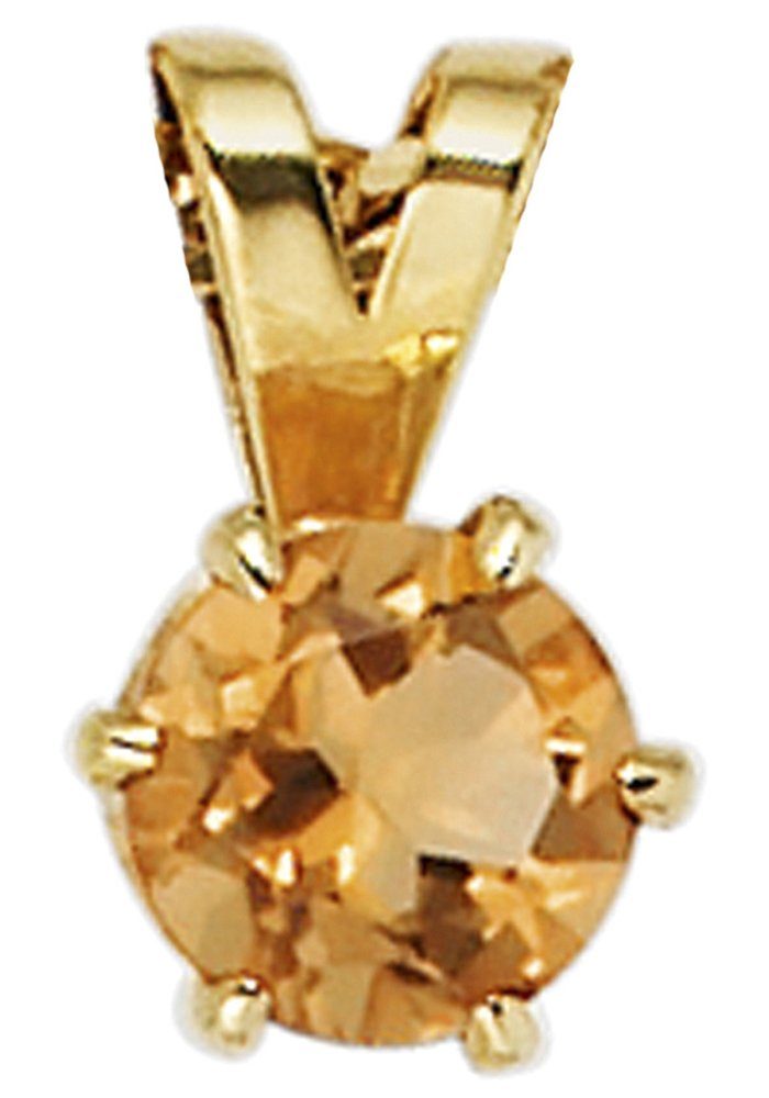 JOBO Kettenanhänger Anhänger mit Citrin, 585 Gold günstig online kaufen