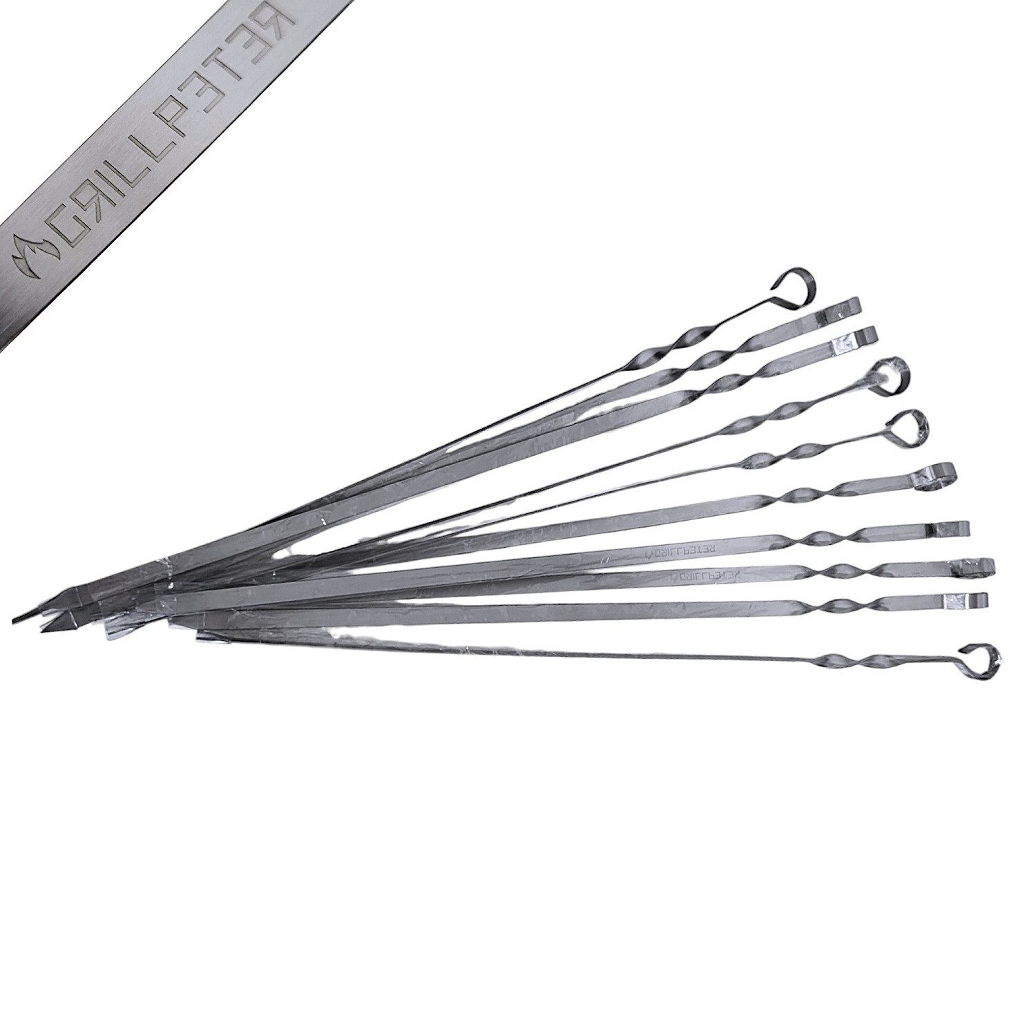 Grillpeter Schaschlikspieße Schaschlik Spieße 50er Pack Schampura 50cm Edelstahl 1.5mm Mangal
