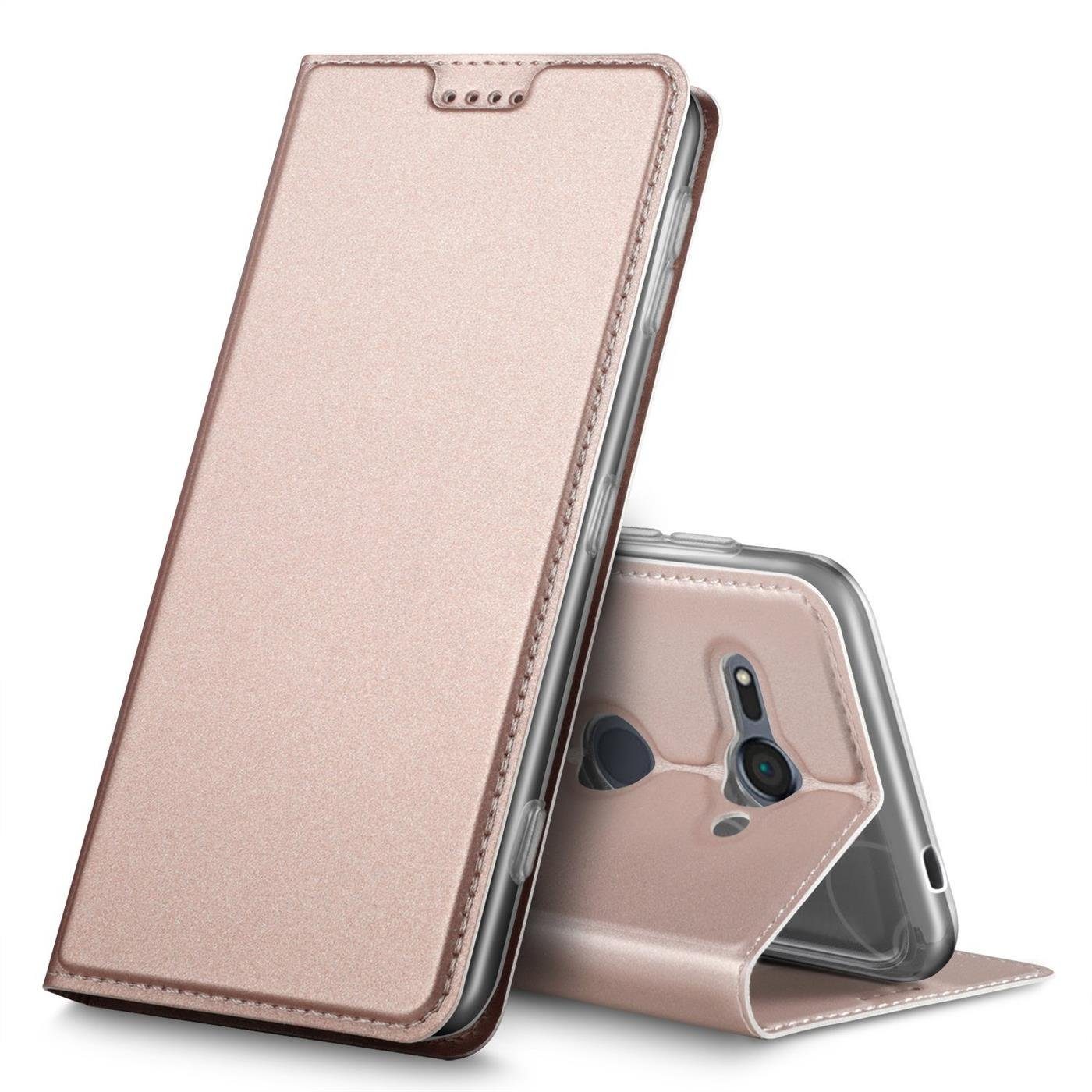 CoolGadget Handyhülle Magnet Case Handy Tasche für Sony Xperia XZ2 Compact 5 Zoll, Hülle Klapphülle Ultra Slim Flip Cover Sony XZ2 Compact Schutzhülle