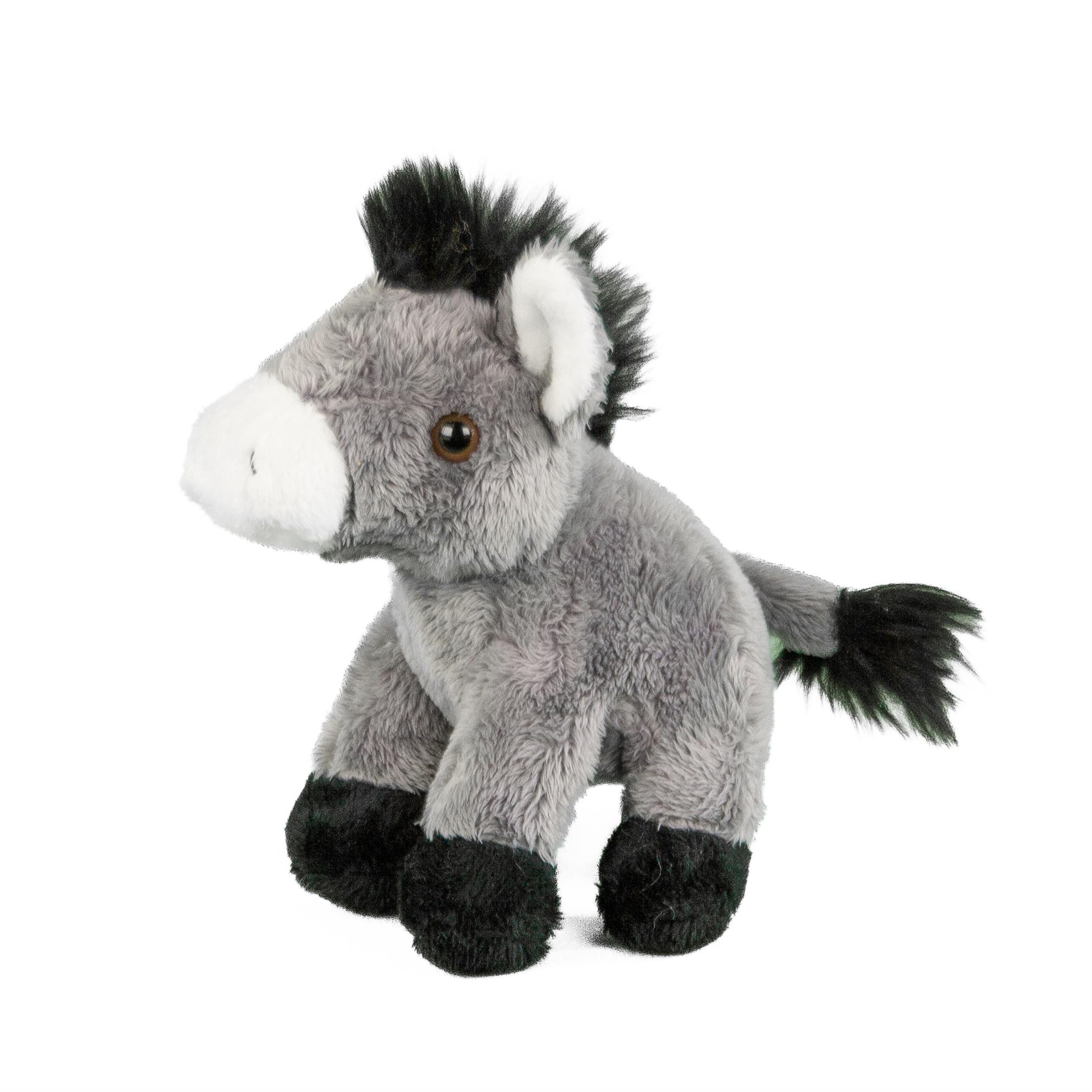 Uni-Toys Kuscheltier Esel sitzend klein 15 cm grau Plüschesel Uni-Toys