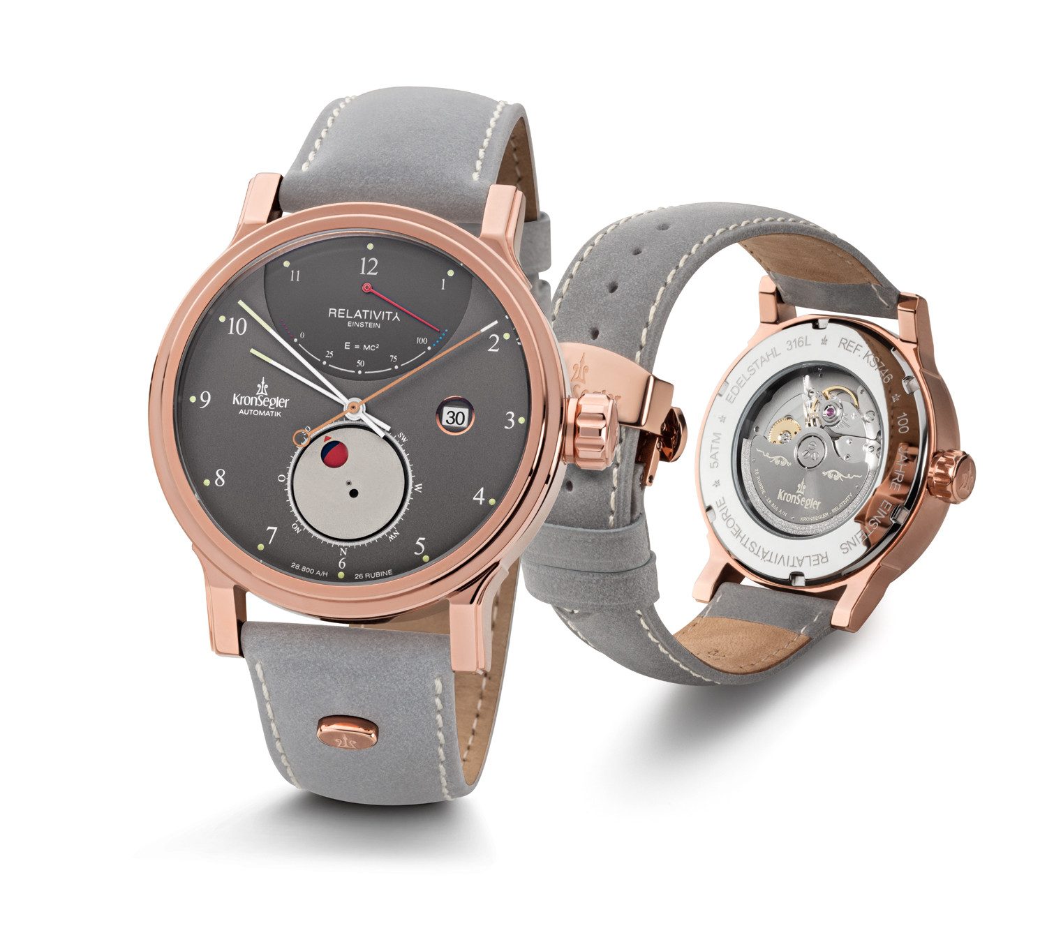 Automatikuhr Einstein Relativity Herrenuhr m. Lederband
