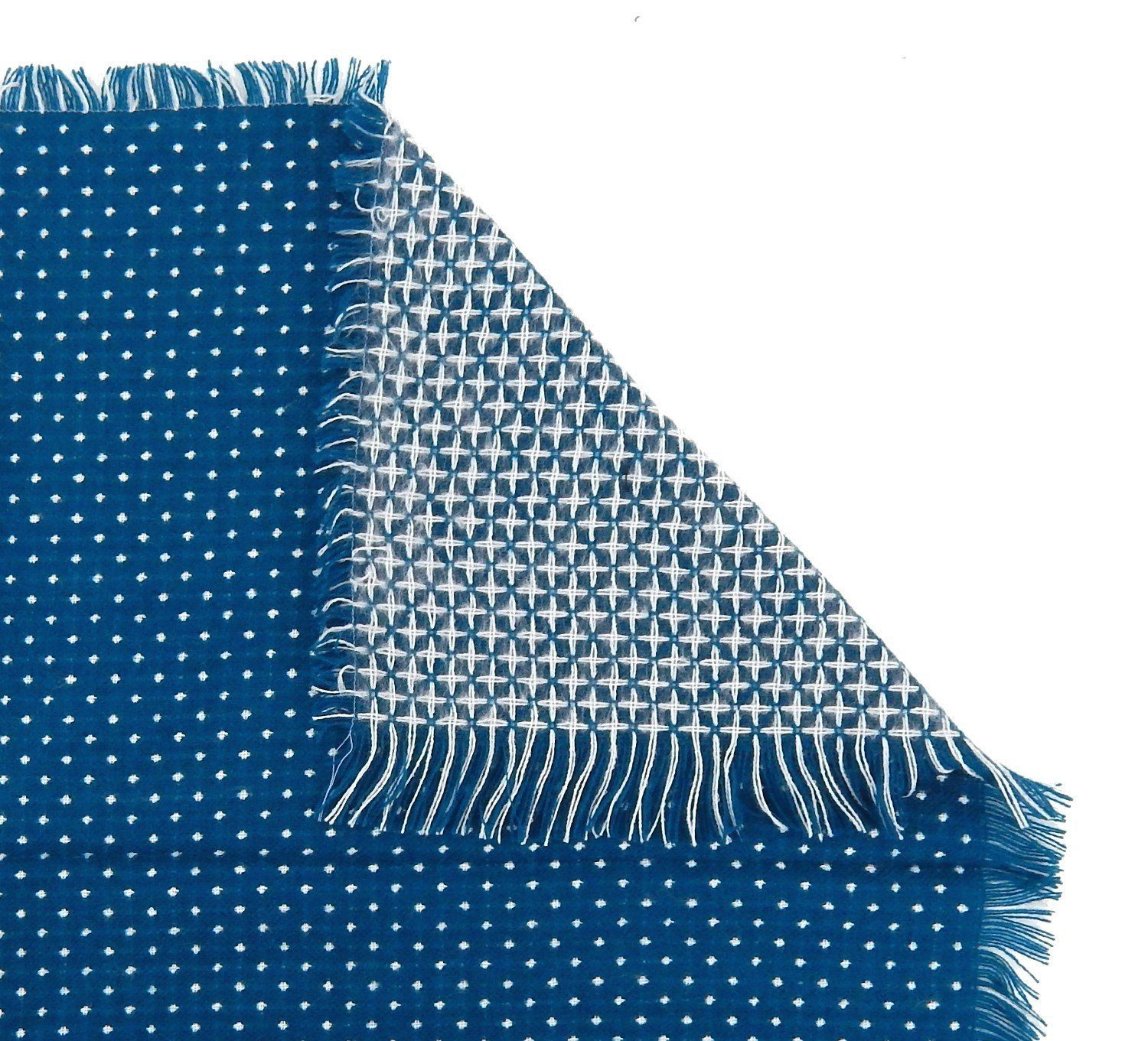 Ella Jonte Modeschal, weicher Damenschal blau petrol weiss Schal Herbst