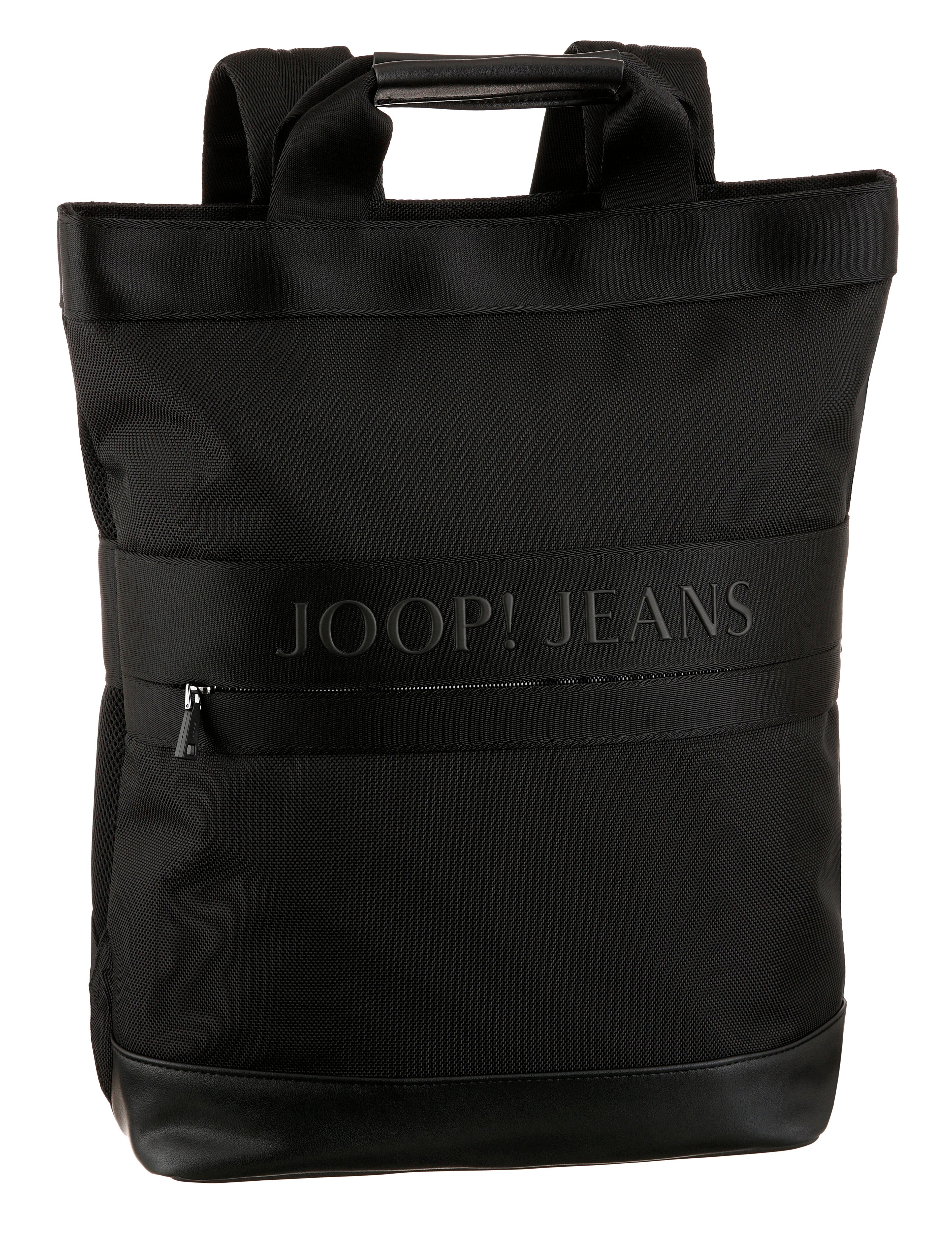 Joop Jeans Cityrucksack modica falk backpack svz, mit Reißverschluss-Vortasche black