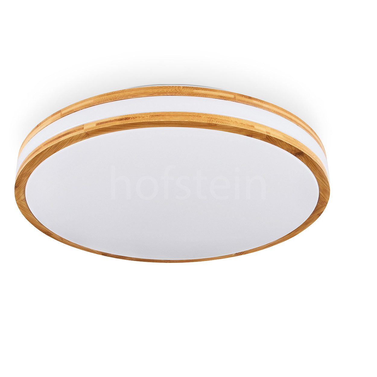 hofstein Deckenleuchte dimmbare Deckenlampe aus Metall/Bambus/Kunststoff in günstig online kaufen