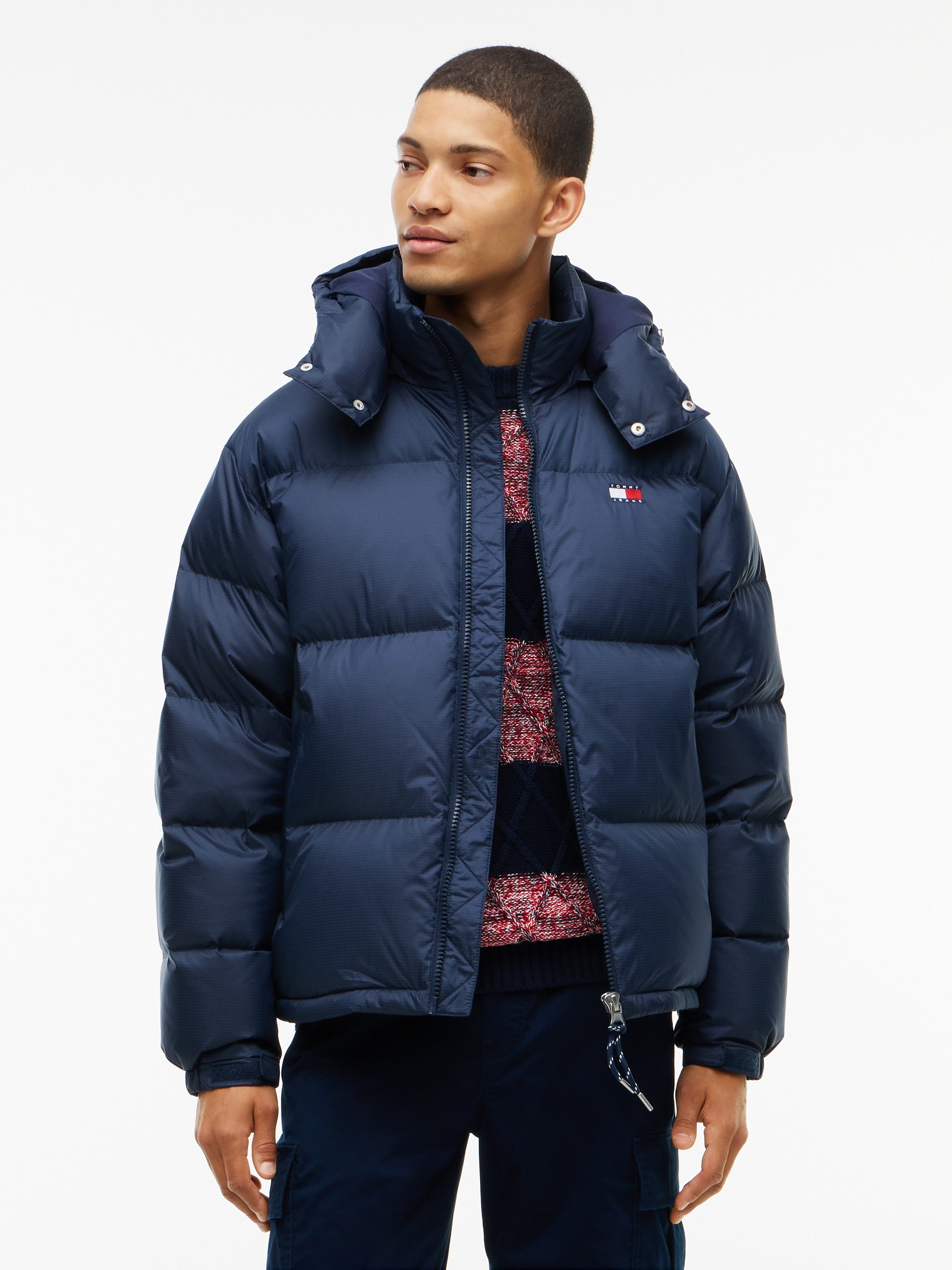 Tommy Jeans Steppjacke ALASKA DOWN PUFFER Übergangsjacke Regular fit mit abnehmbarer Kapuze