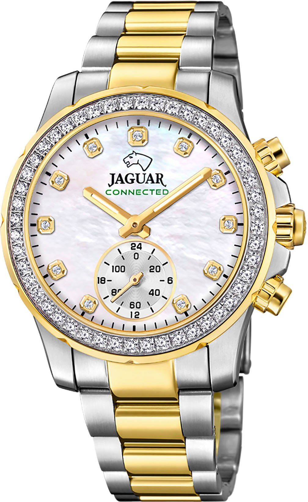 Jaguar Chronograph Connected, J982/1, Armbanduhr, Damenuhr, Saphirglas, Stoppfunktion, Swiss Made