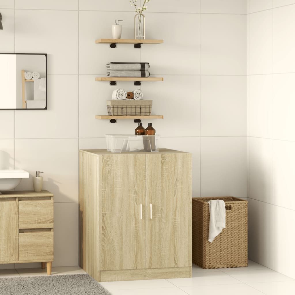 vidaXL Badregal NA Wandregal aus Holz Sonoma Eiche 70,5x71,5x91,5 cm für Bad und Wasch