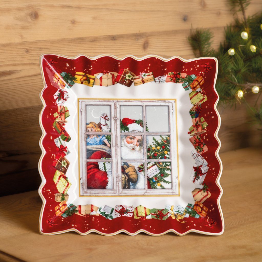 Villeroy & Boch Müslischale Toy's Fantasy Schale eckig, 2021 23x23x3,5cm, Porzellan, (1-tlg), Premium Porcelain, 1 Stck, Handw., mikrow.sicher