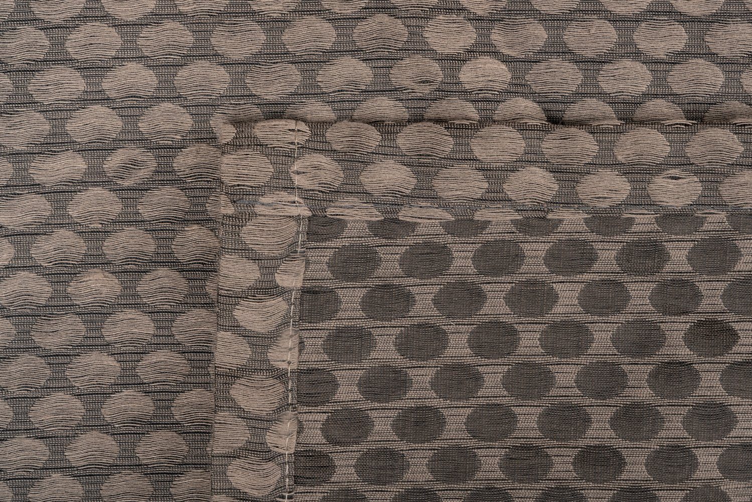 Vorhang verdeckte St), 100% Taupe Polyester, Schlaufenschal (1 moderner ondeco, Schlaufen Dot,