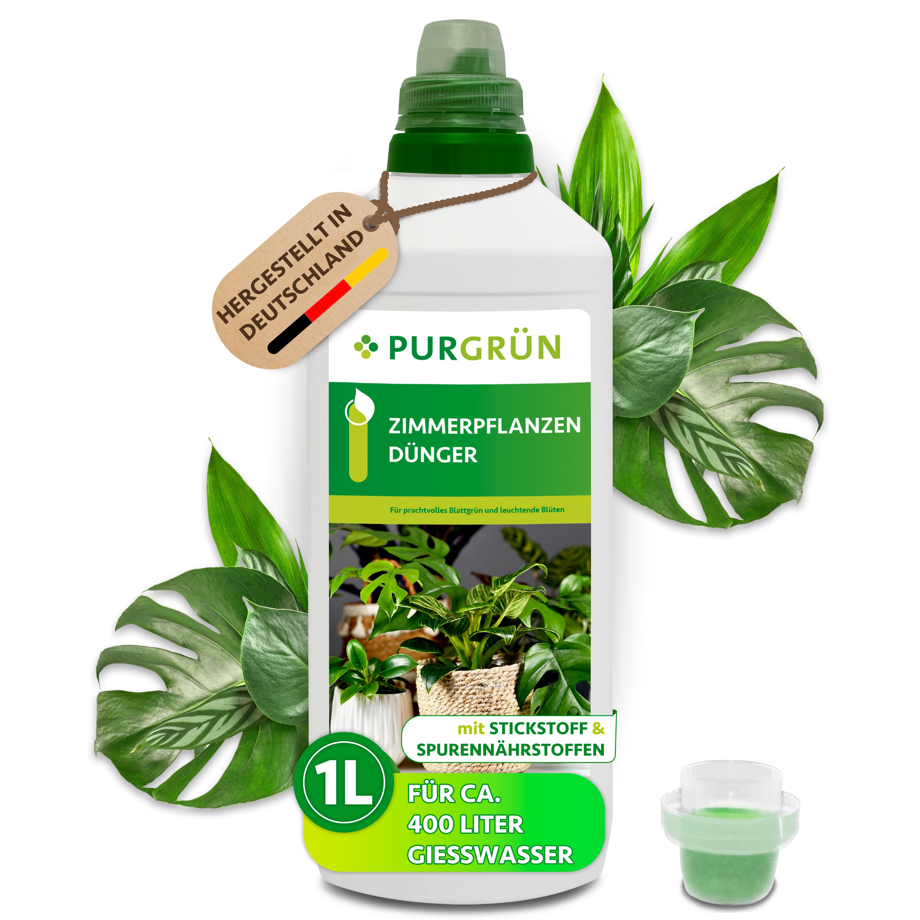 Purgrün Universaldünger Zimmerpflanzen Dünger, NPK 10+4+6, für grüne Blätte günstig online kaufen
