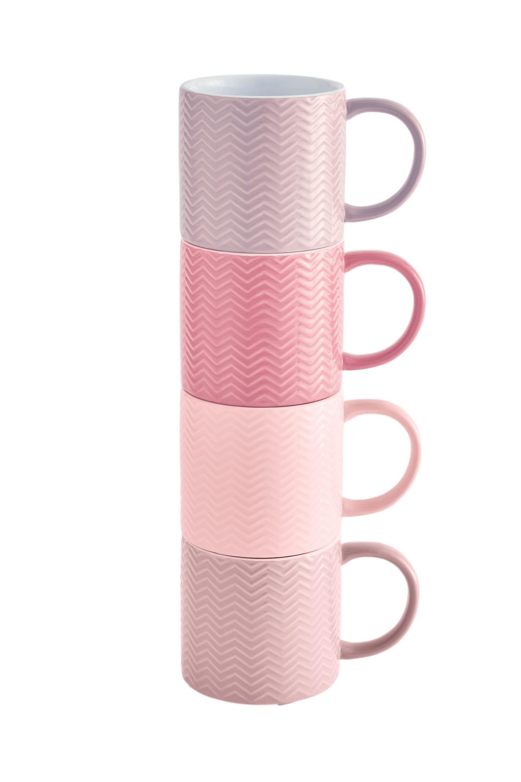 Becher Strukturierte Stapelbecher, 4er-Set