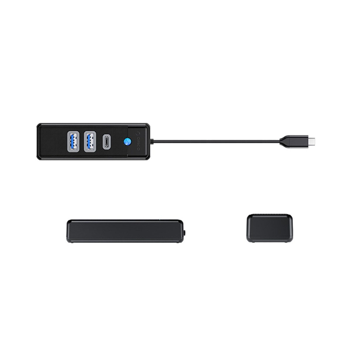 ORICO PWC2U-C3 Hub USB-Adapter USB-C zu USB-A, USB-C, Kompakter USB-C Hub für flexible Erweiterung von Anschlüssen