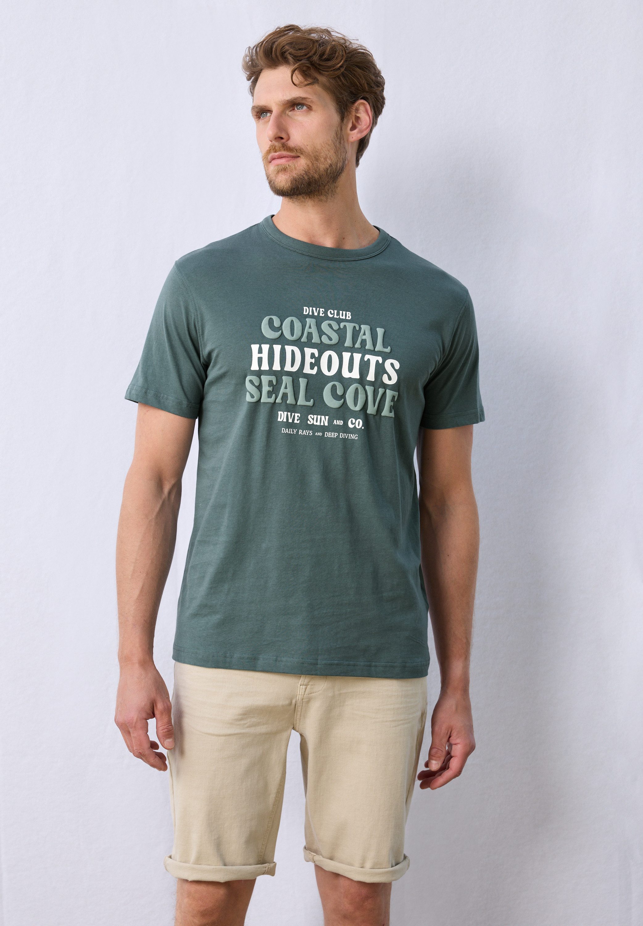 STREET ONE MEN T-Shirt mit Rundhalsausschnitt günstig online kaufen