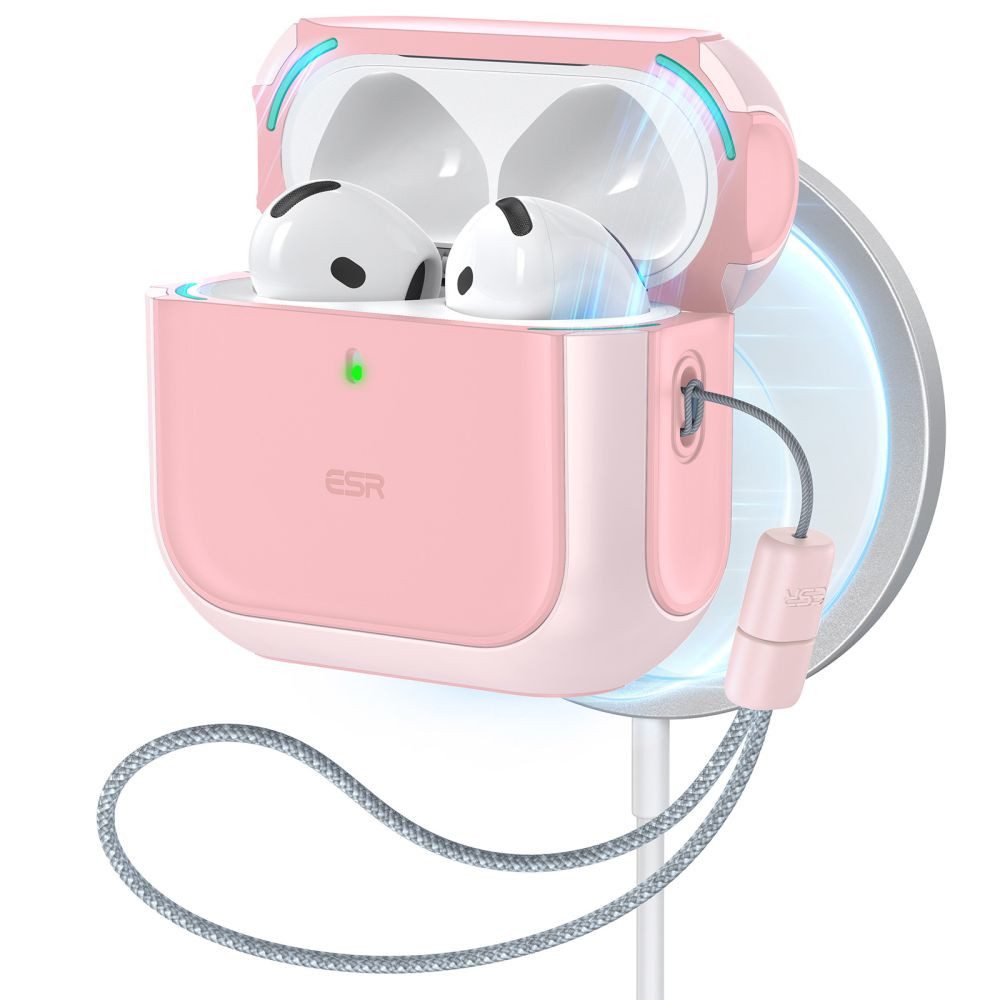 ESR Kopfhörer-Schutzhülle Ladeetui Schutzhülle Kopfhörertasche, MagSafe-kompatibel, stoßfest, mit Trageschlaufe