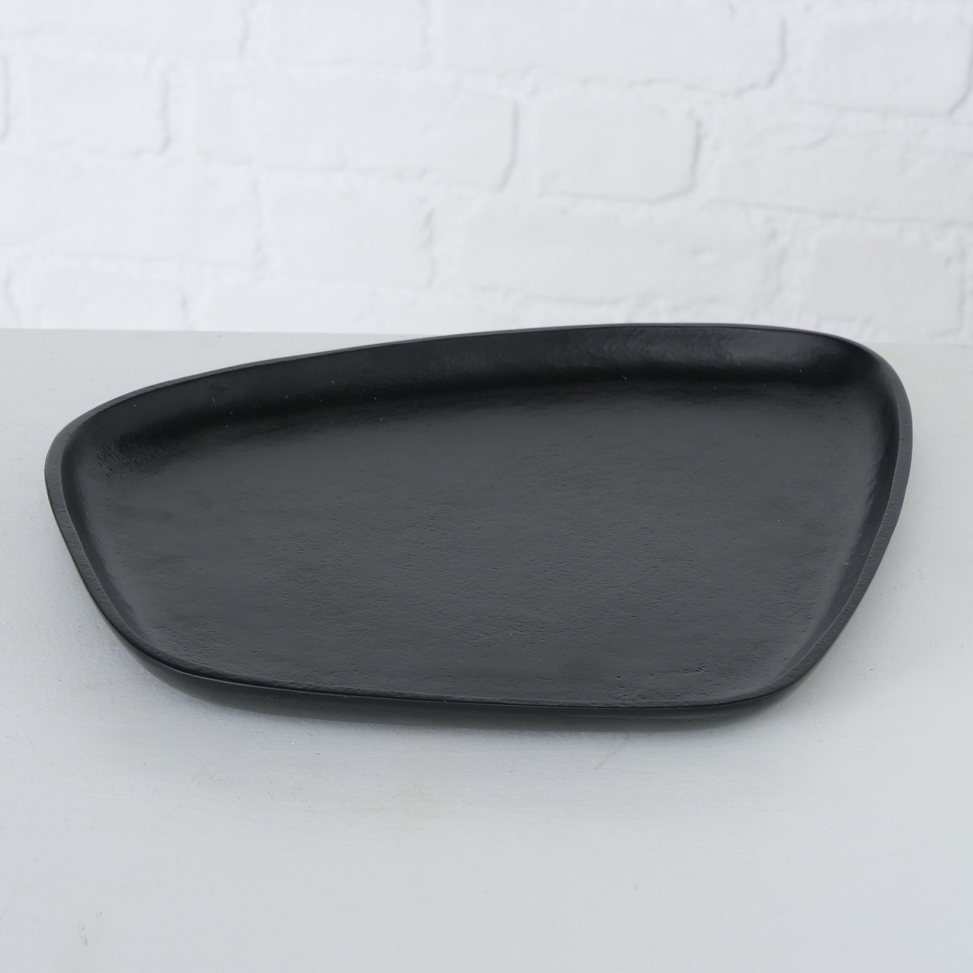 Tablett Tablett Marlisa, Aluminium, Schwarz, 38x34 cm
