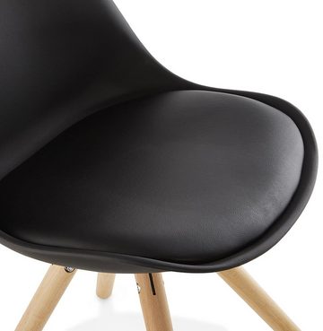 KADIMA DESIGN Esszimmerstuhl TYR Stuhl Plastic Polym Schwarz (black) 48 x 56 x