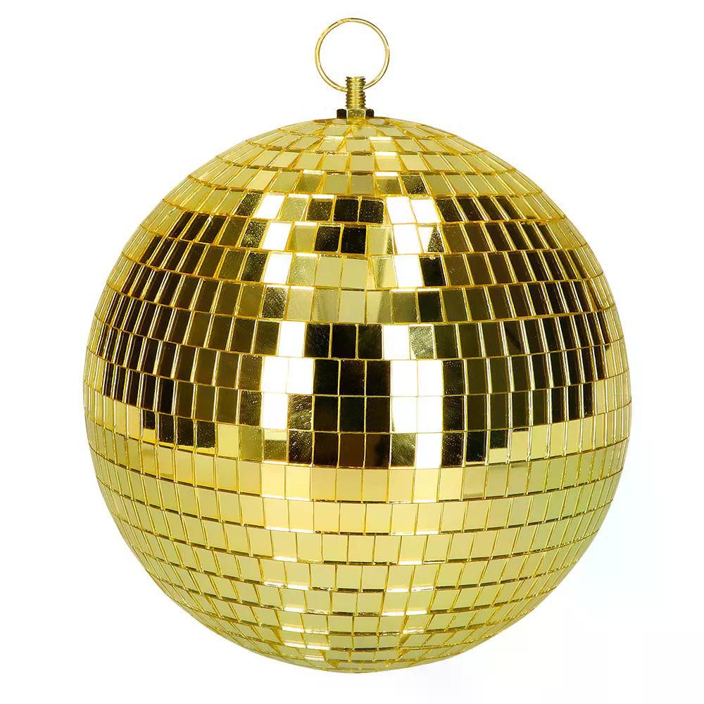 Boland Hängedekoration Discokugel gold Ø 20 cm glitzernde Spiegelkugel für Party Disco Event, Reflektiert das Licht für spektakuläre Effekte