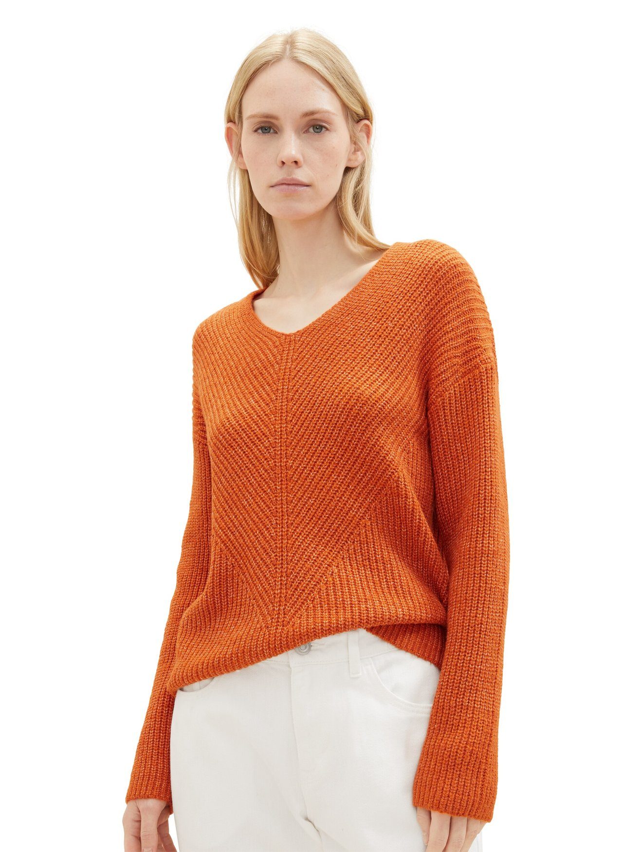 Strickpullover Strickpullover Ripp Knit V-Neck