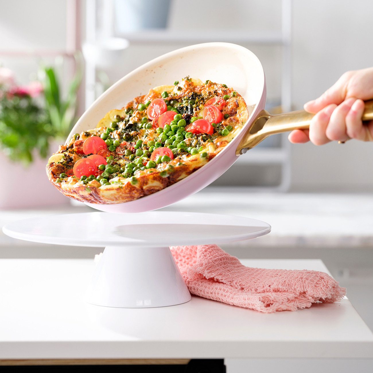 GREENPAN Pfannen-Set Padova Reserve 2-tlg. Pfannen-Set 20 cm & 26 cm rosa Antihaft, Aluminium, Kratzfest, Keramik, alle Herdarten, Backofengeeignet, Ø 20 & 26 c – Bild 5 von 5
