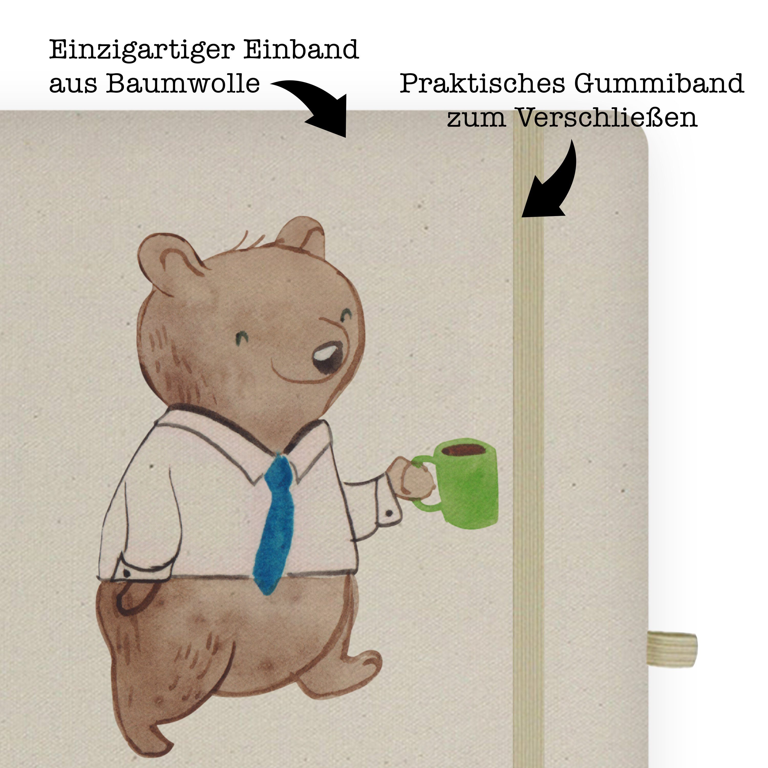 Moderator & Mrs. - mit Skizzenbuch, Notizheft, Mr. Mrs. Transparent Mr. Panda Geschenk, Panda & Herz Notizbuch -