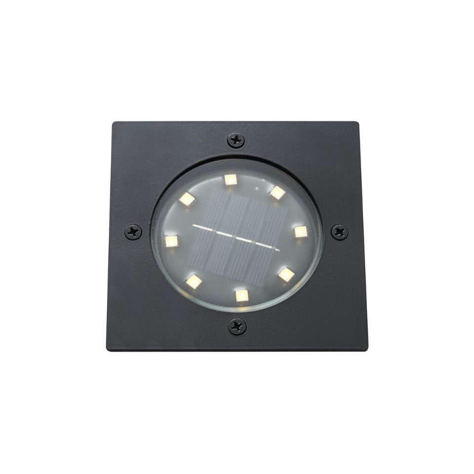 Qazqa LED Solarleuchte Terry, LED fest integriert, Extra-Warmweiß, QAZQA Solar­leuchte, integrated, Schwarz, Aluminium, Modern