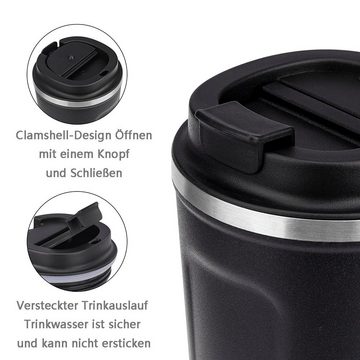 GelldG Becher Kaffeebecher mit Deckel, Thermobecher für unterwegs Umweltfreundlich.