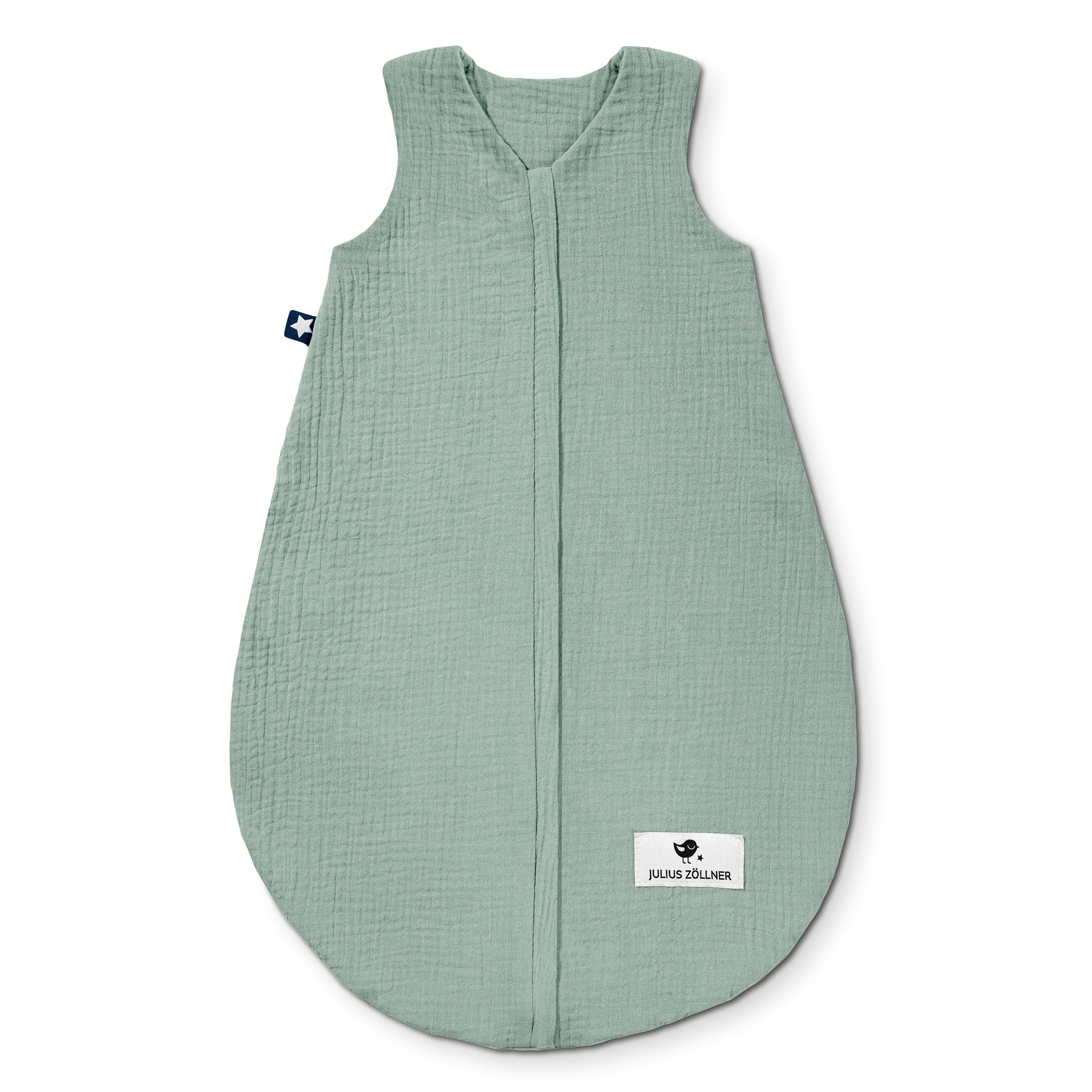 Babyschlafsack Sommerschlafsack Musselin grün 56