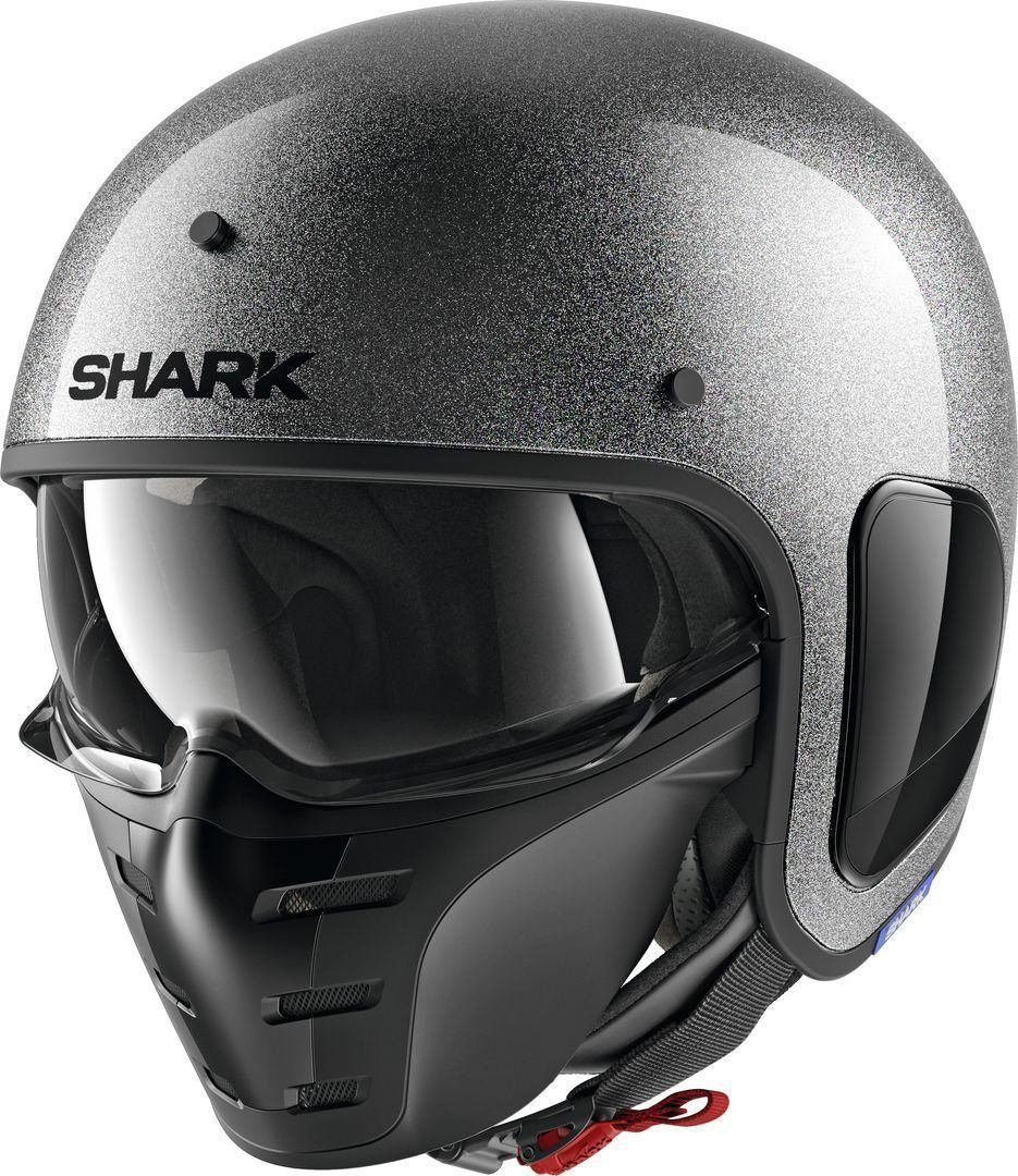 Shark Motorradhelm S-Drak Glitter Jethelm, vorbereitet für Kommunikationssystem