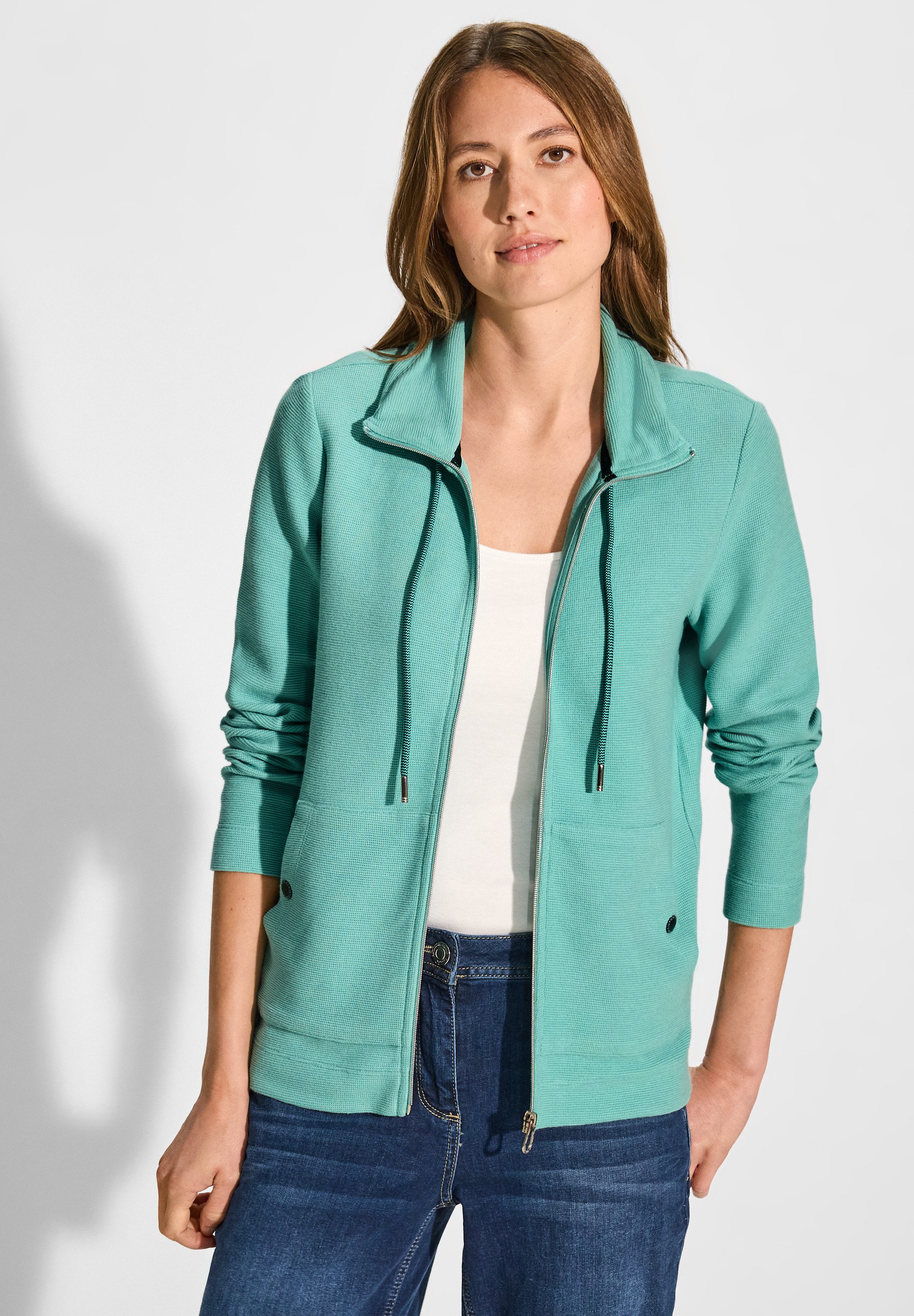 CECIL Strickjacke mit Stehkragen